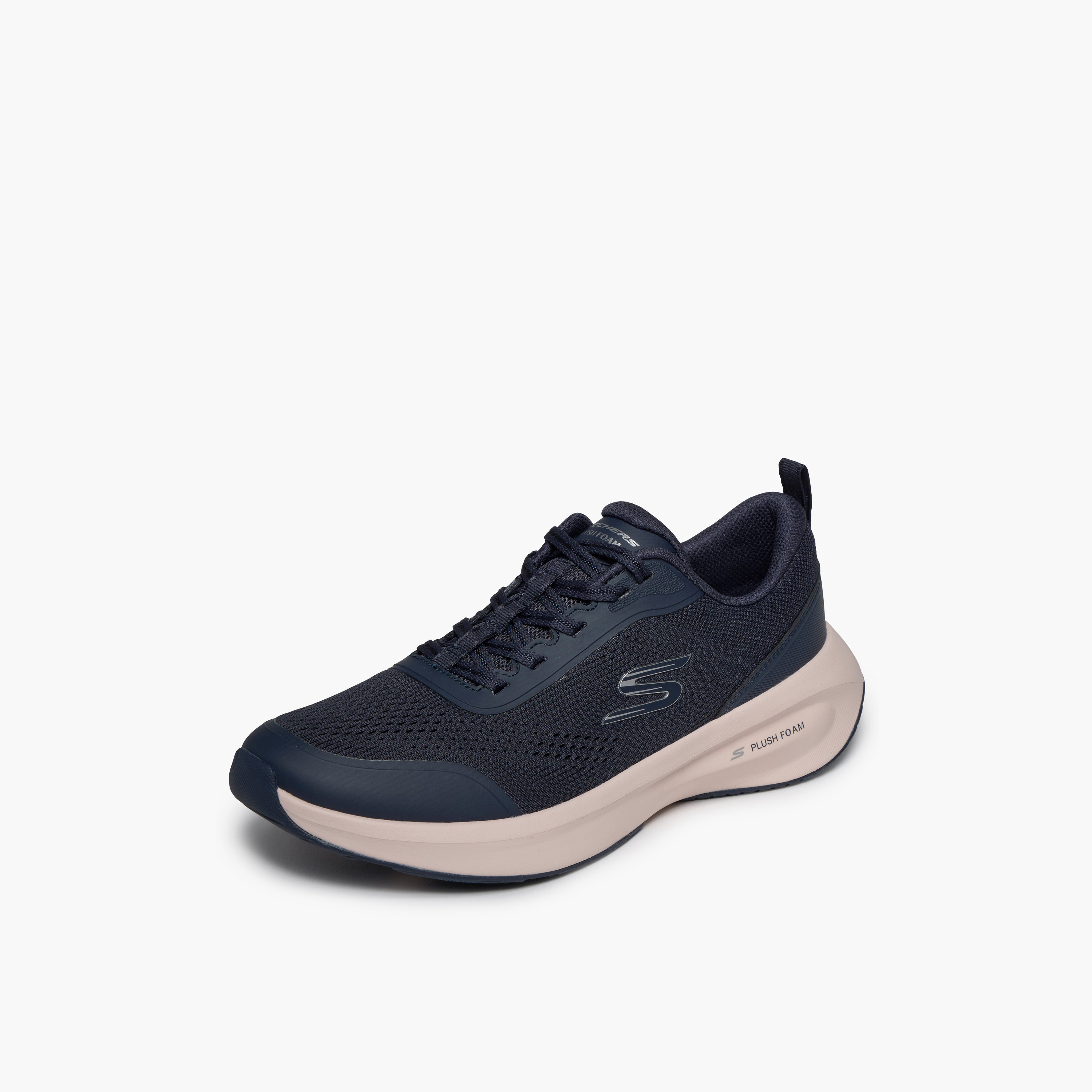 حذاء رياضي بلاش فوم برباط إغلاق للنساء من سكيتشرز - 150572-NVY-CP-sports-women-shoes-image-4