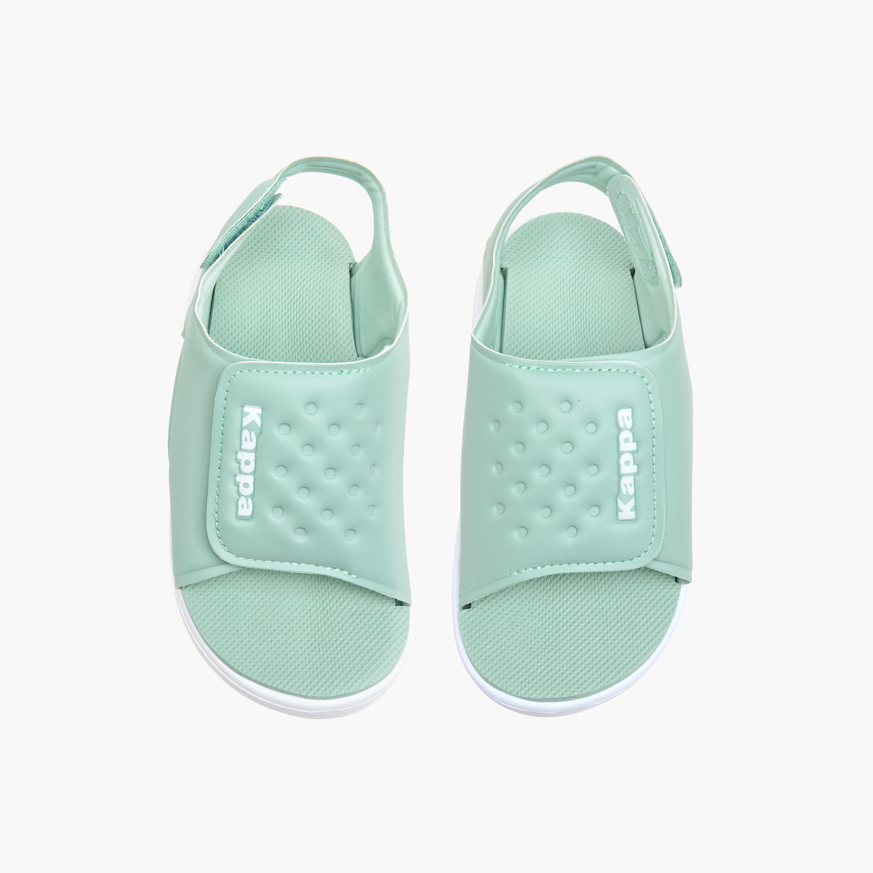 صندل بتفاصيل شعار وشريط إغلاق لاصق للبنات من كابا-girls-shoes-sandals-image-1