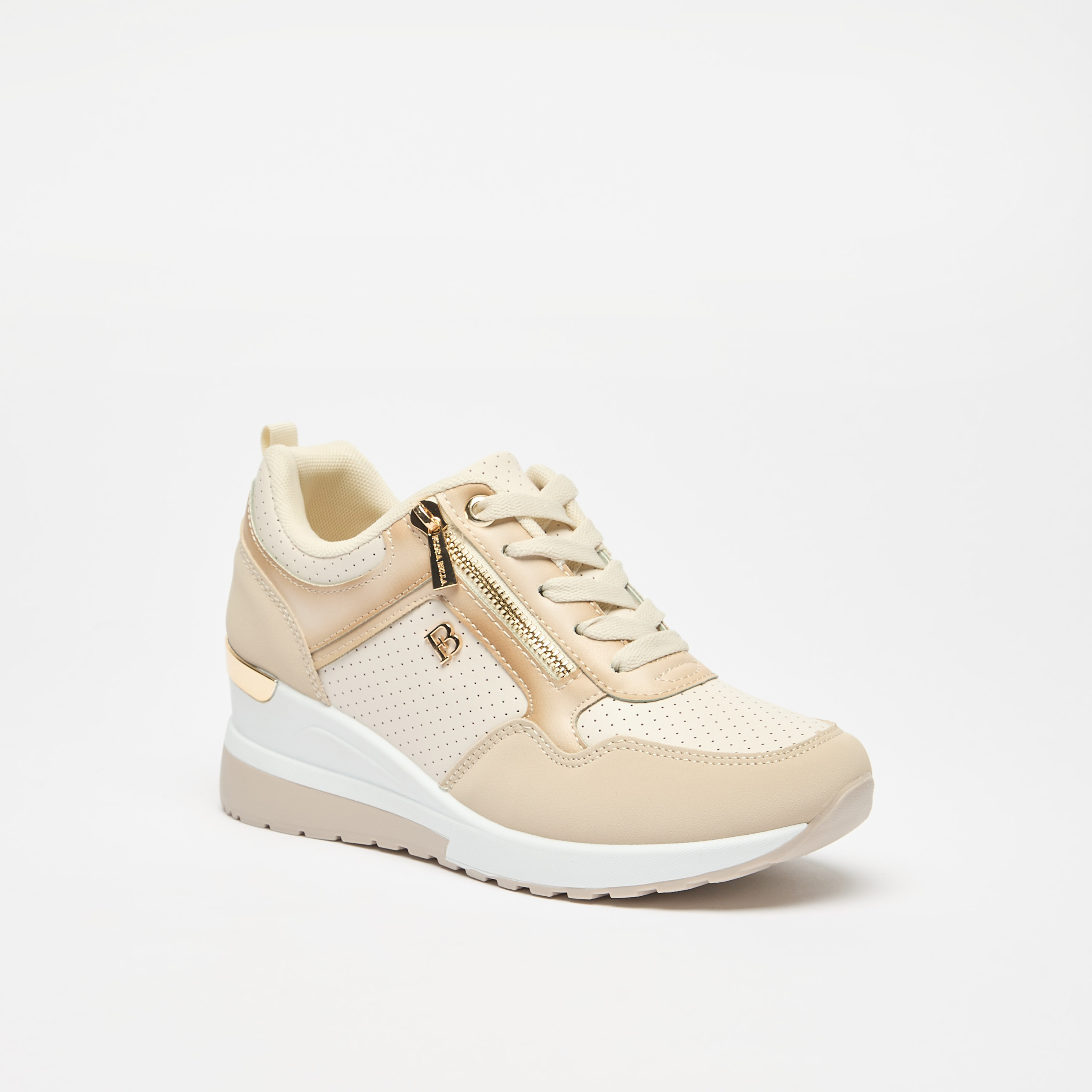 Flora Bella Panelled Lace-Up Wedge Sneakers-women-shoes-sneakers-image-1