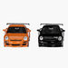 Welly 4.75 Pull Back Porsche GT3 RS Car - Set of 2-Scooters and Vehicles-thumbnail-1