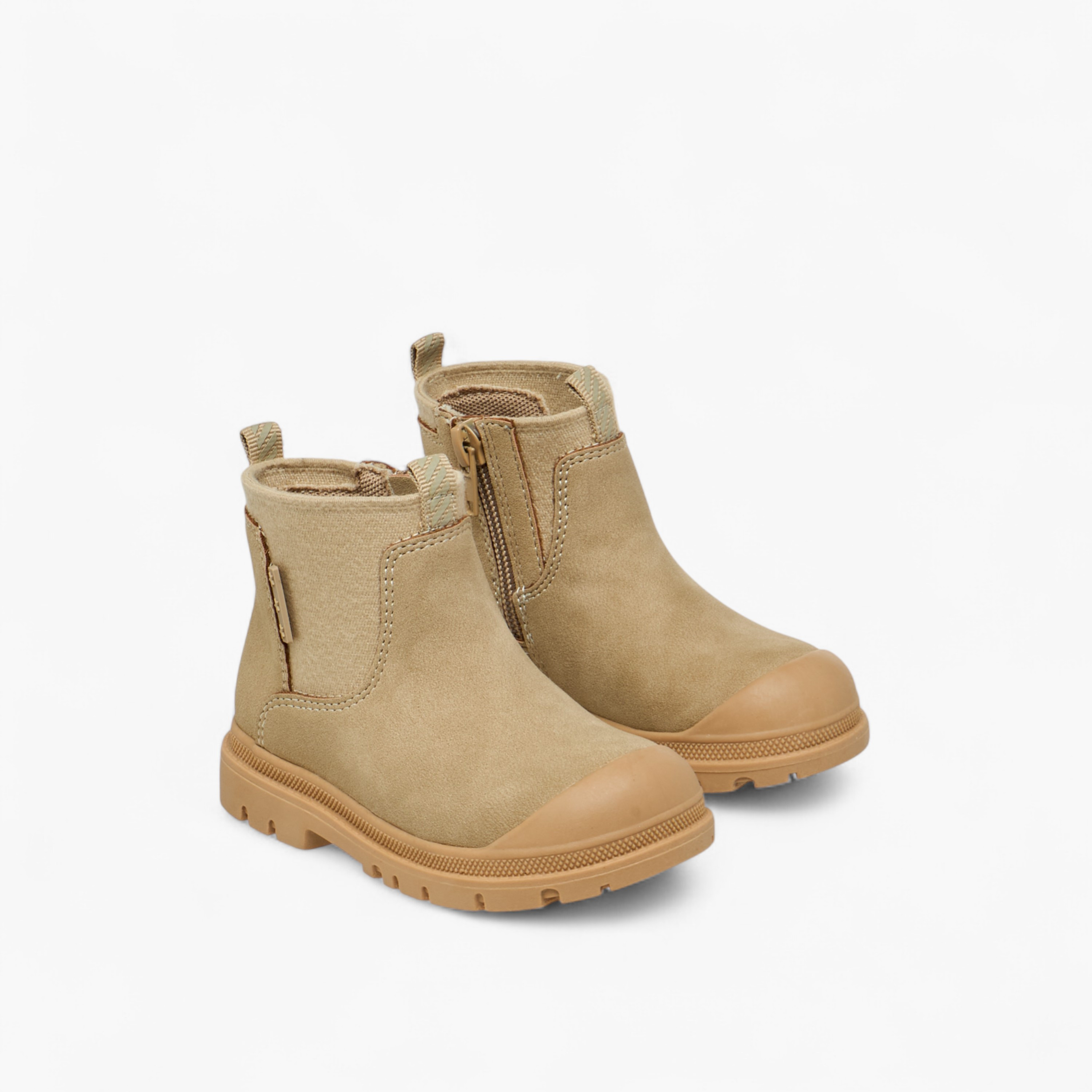 Barefeet Panelled High Top Ankle Boots with Zip Closure-boys-shoes-boots-image-1