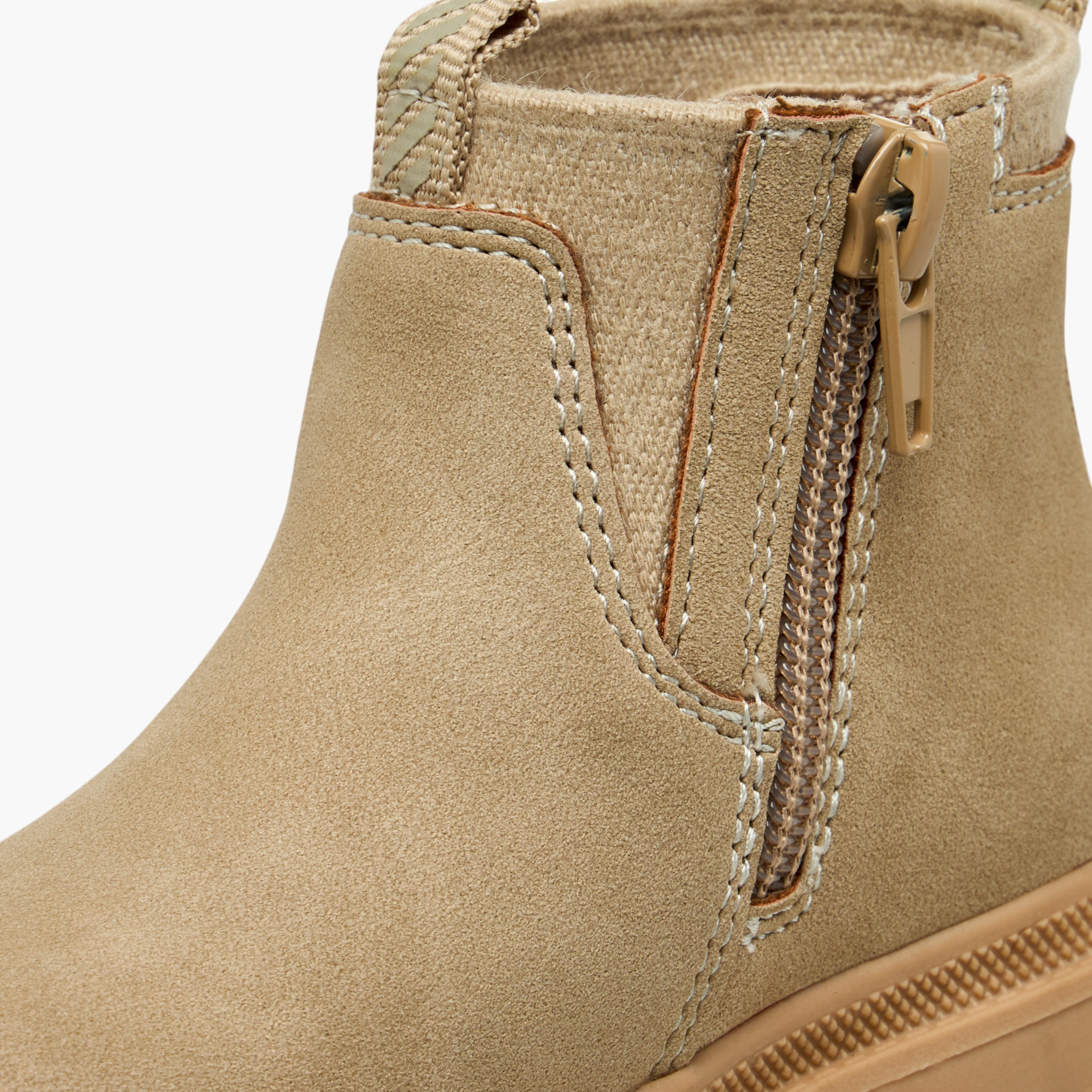 Barefeet Panelled High Top Ankle Boots with Zip Closure-boys-shoes-boots-image-6