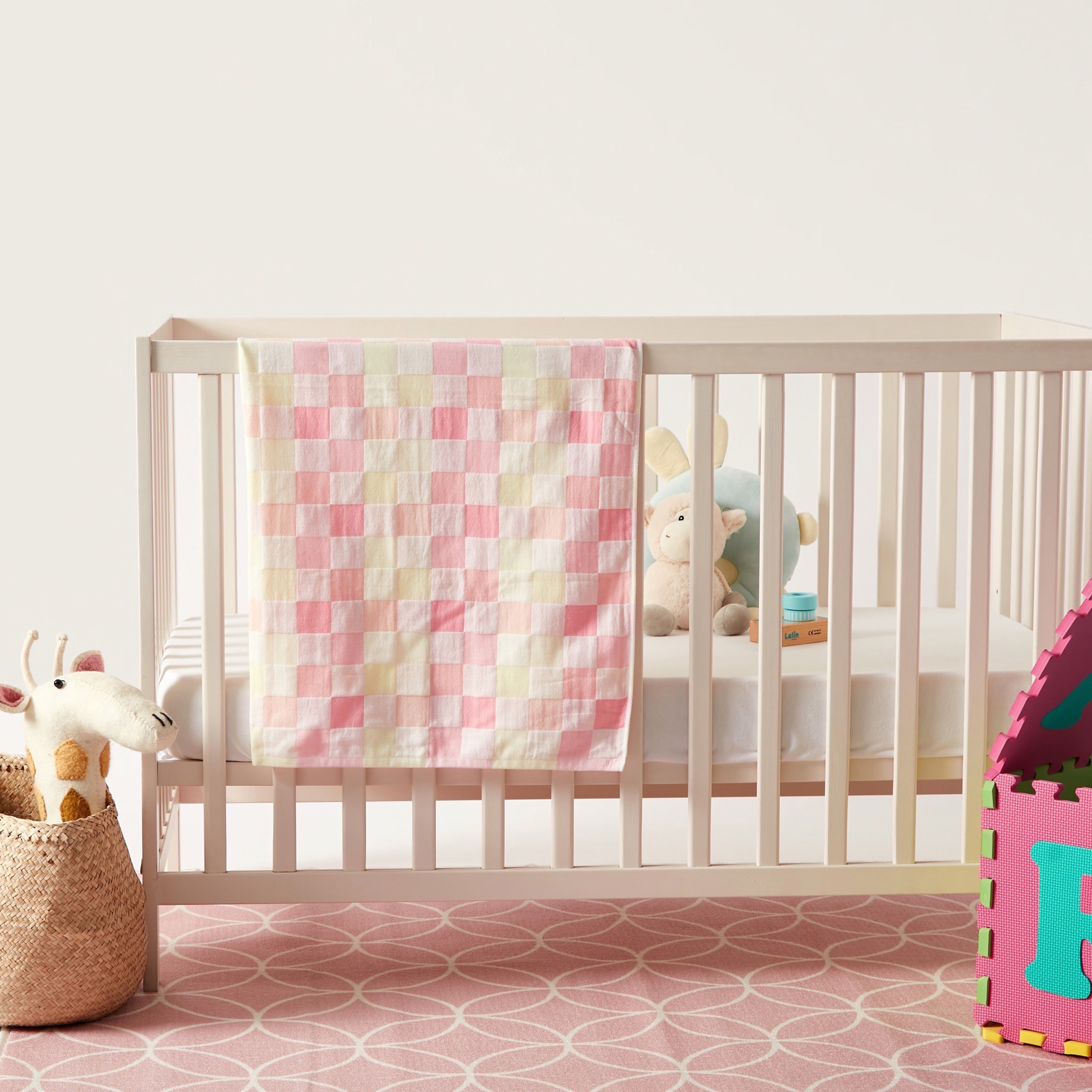 Checked Receiving Blanket-baby-nursery-blanketsandswaddles-receivingblankets-image-5