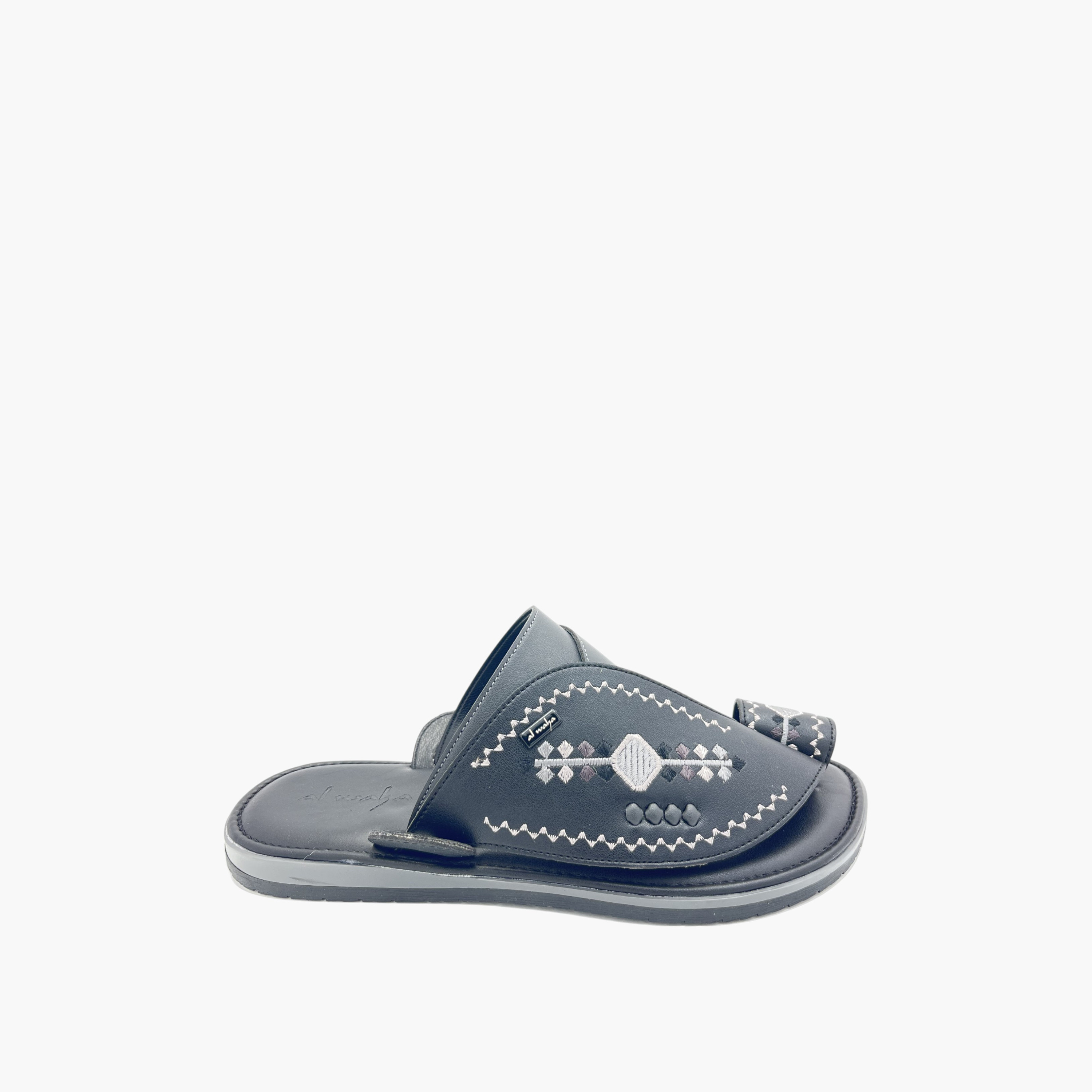 Al Waha Embroidered Slip-On Arabic Sandals with Toe Loop-men-shoes-sandals-image-2
