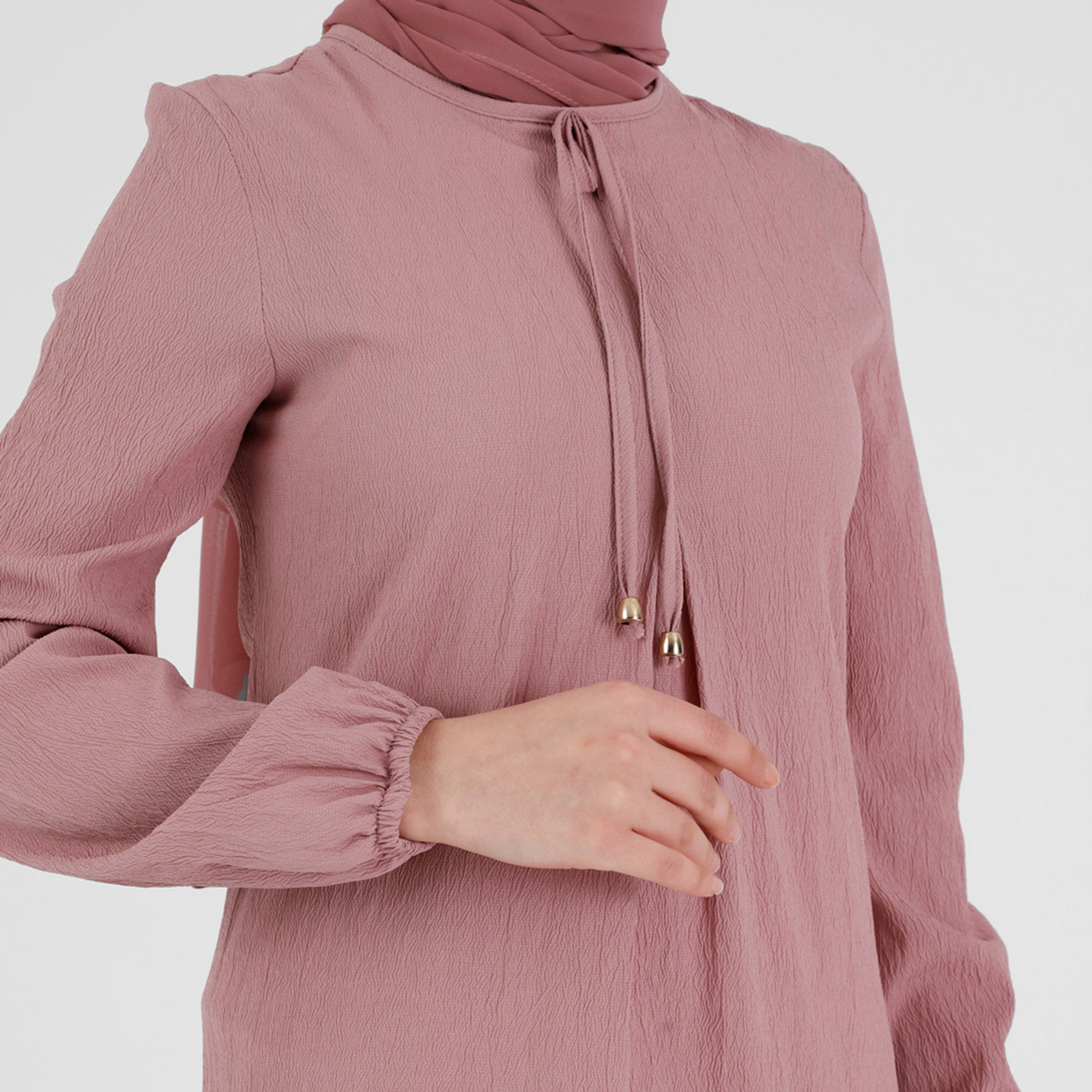 Tavin Plain Back Keyhole Button Dress-women-clothing-dresses-image-4