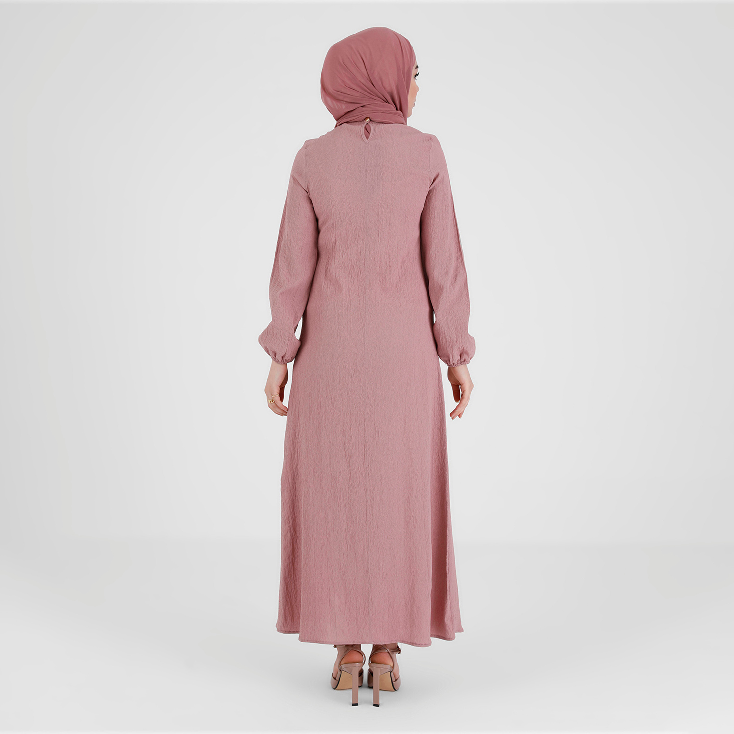 Tavin Plain Back Keyhole Button Dress-women-clothing-dresses-image-5