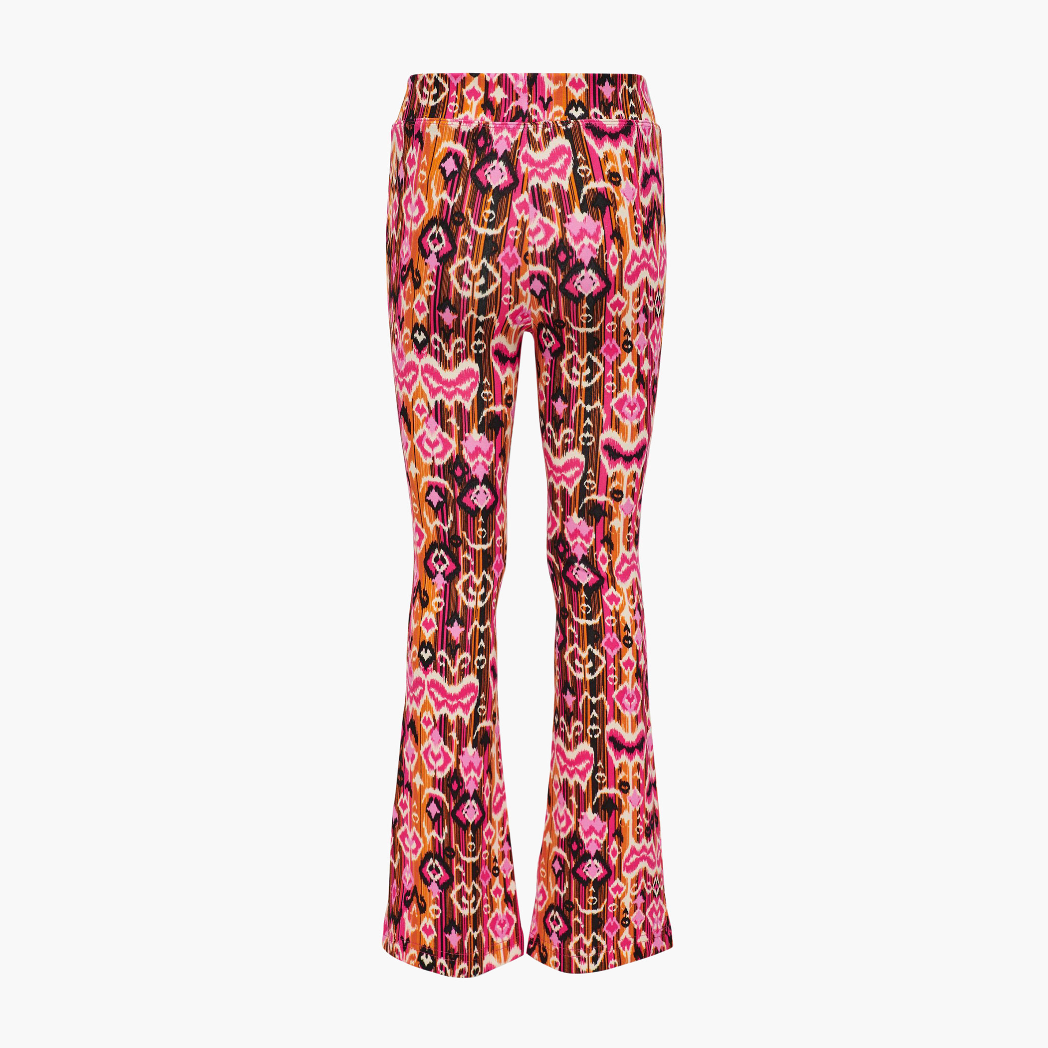 Kids Only All-Over Print Flared Pants with Elasticised Waistband-girls-clothing-bottoms-trousers-image-2