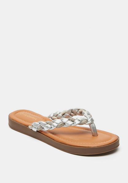 Le Confort Embellished Slip-On Thong Sandals