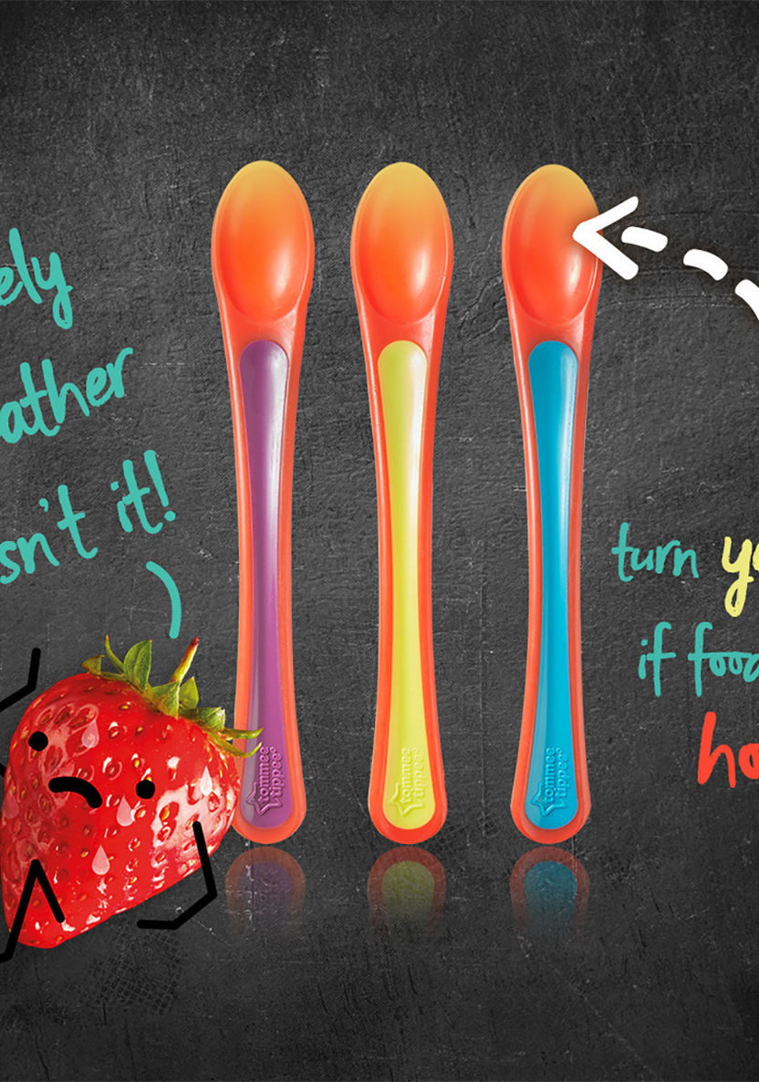 Tommee Tippee Heat Sensing Spoons - Set of 3-Mealtime Essentials-image-1