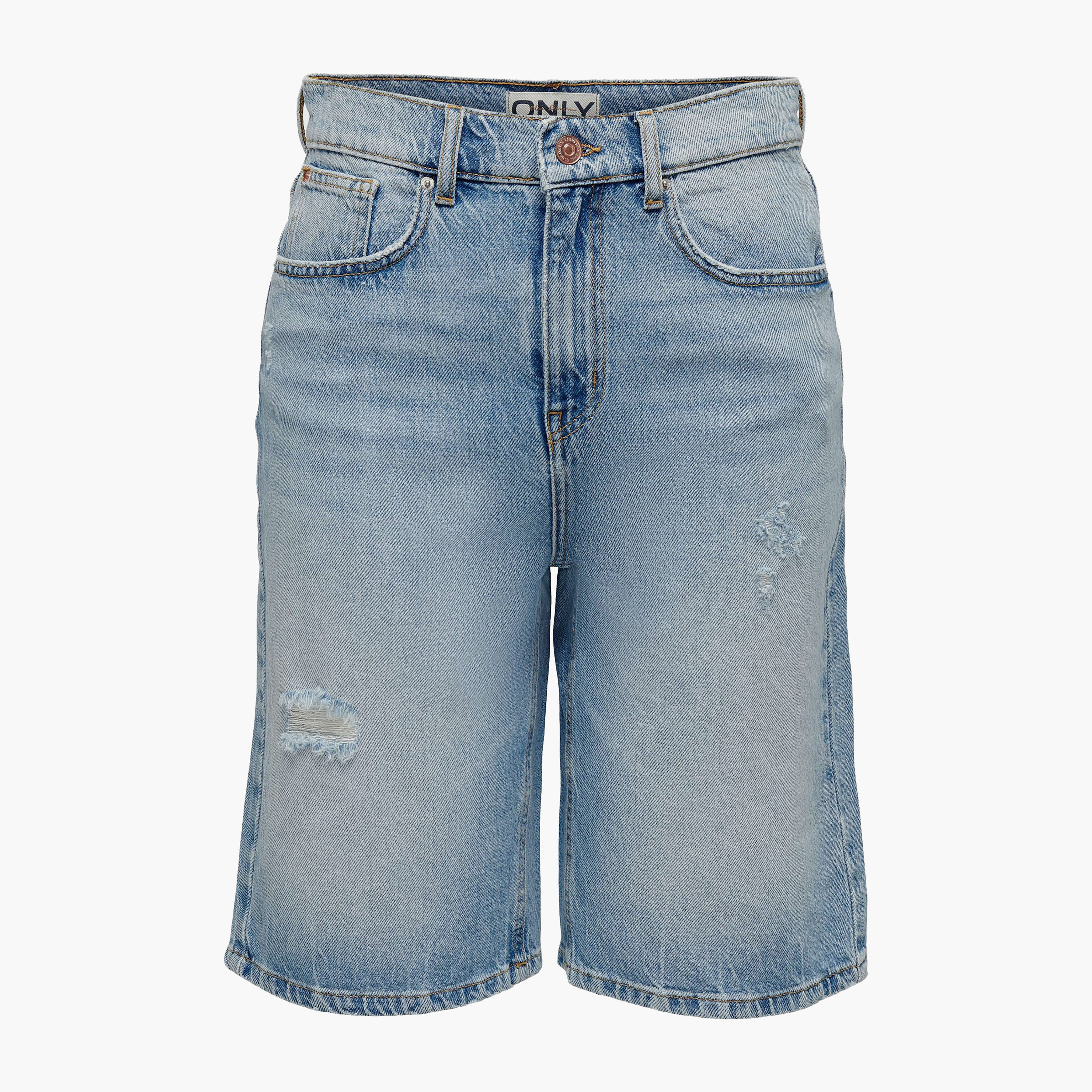Buy Solid Women Denim Blue Denim Shorts (34, Blue) Online In India At  Discounted Prices
