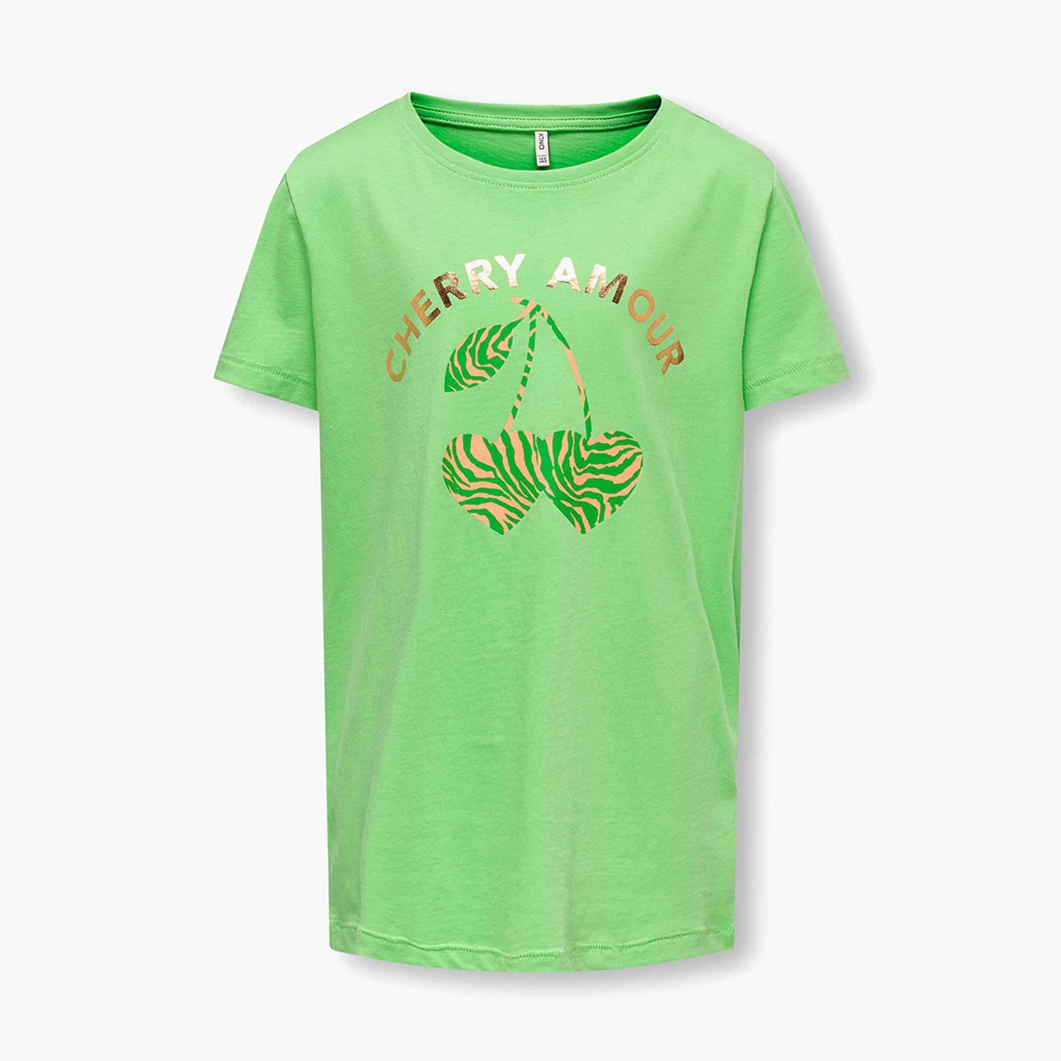 Kids Only Printed T shirt with Short Sleeves