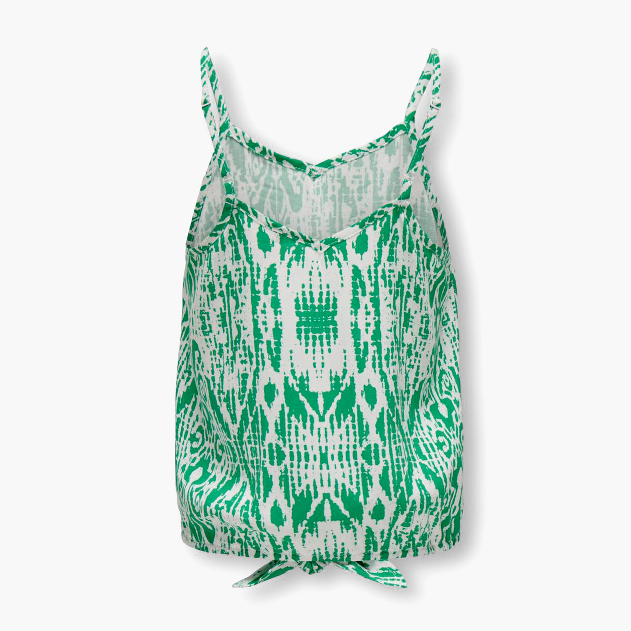 بلوزة دون أكمام بياقة V وحزام رباط وطبعات من كيدز أونلي-girls-clothing-blousesandshirts-image-1
