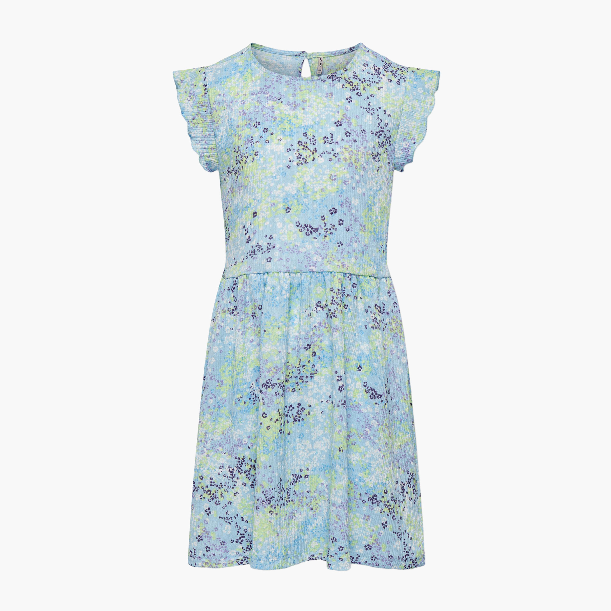 Pale blue shop floral dress