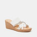 Le Confort Embellished Slip-On Sandals with Wedge Heels-Women%27s Heel Sandals-thumbnailMobile-1