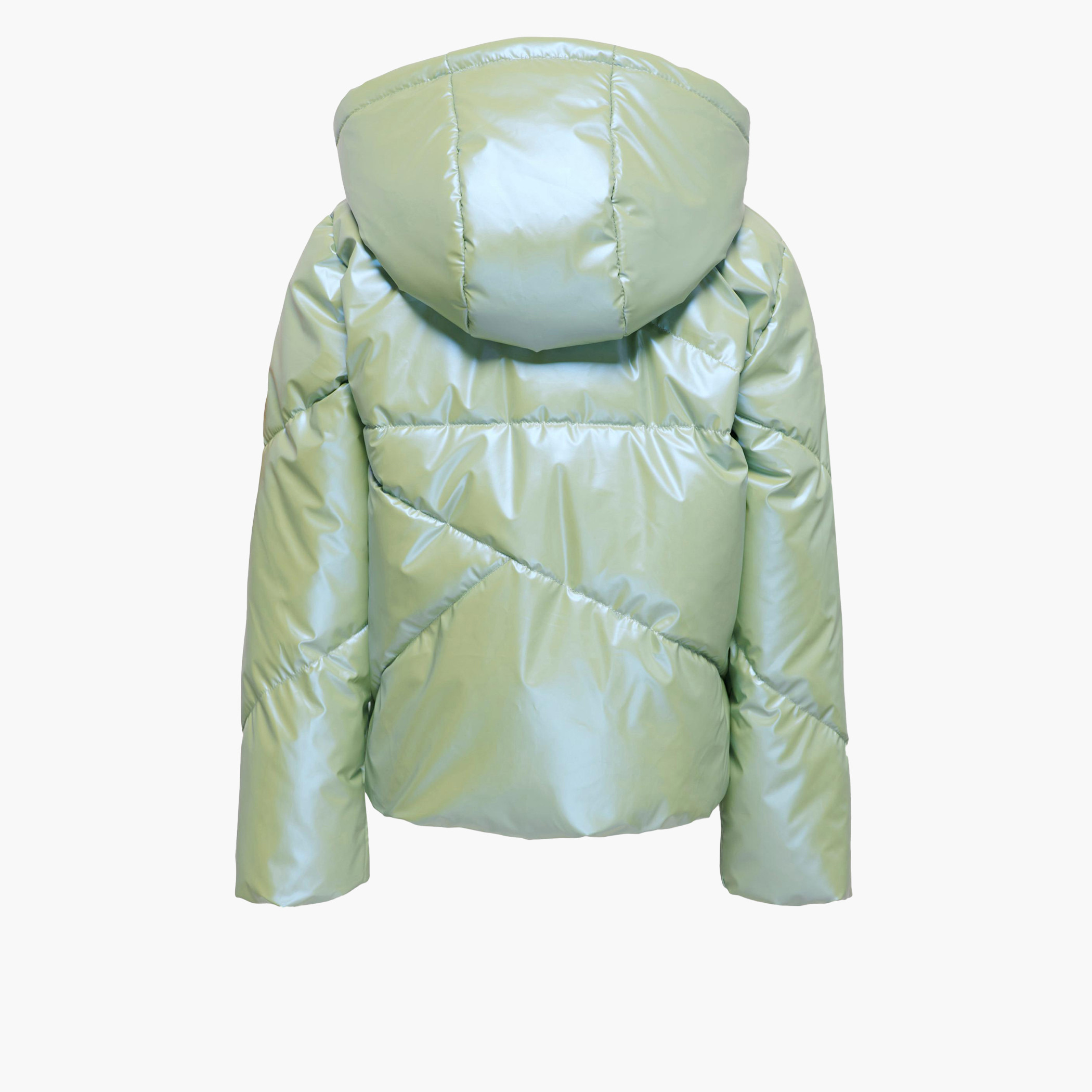 Metallic puffer jacket on sale kids