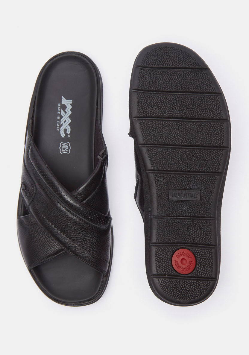 IMAC Men's Cross Strap Sandals with Stitch Detail-Men%27s Sandals-image-4