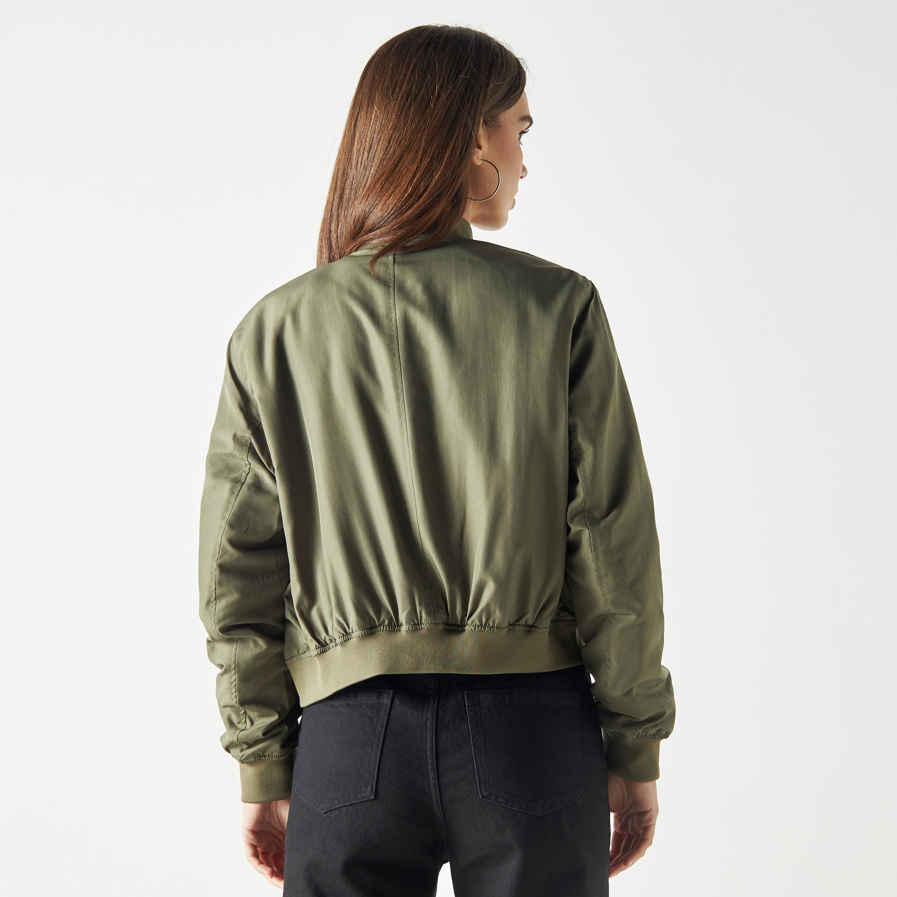 Only Plain Stand Collar Bomber Jacket-women-winterwear-coatsandjackets-jackets-image-7