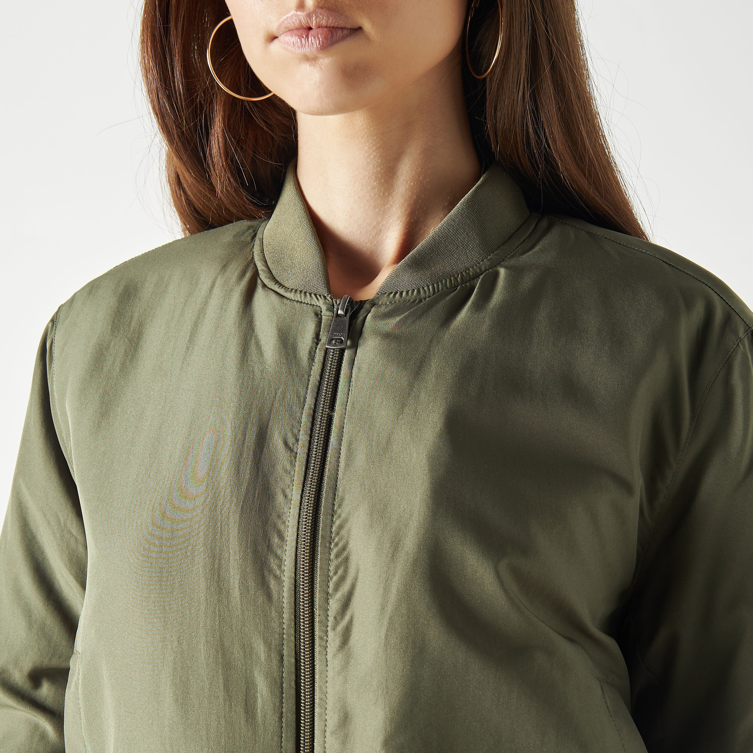 Only Plain Stand Collar Bomber Jacket-women-winterwear-coatsandjackets-jackets-image-8