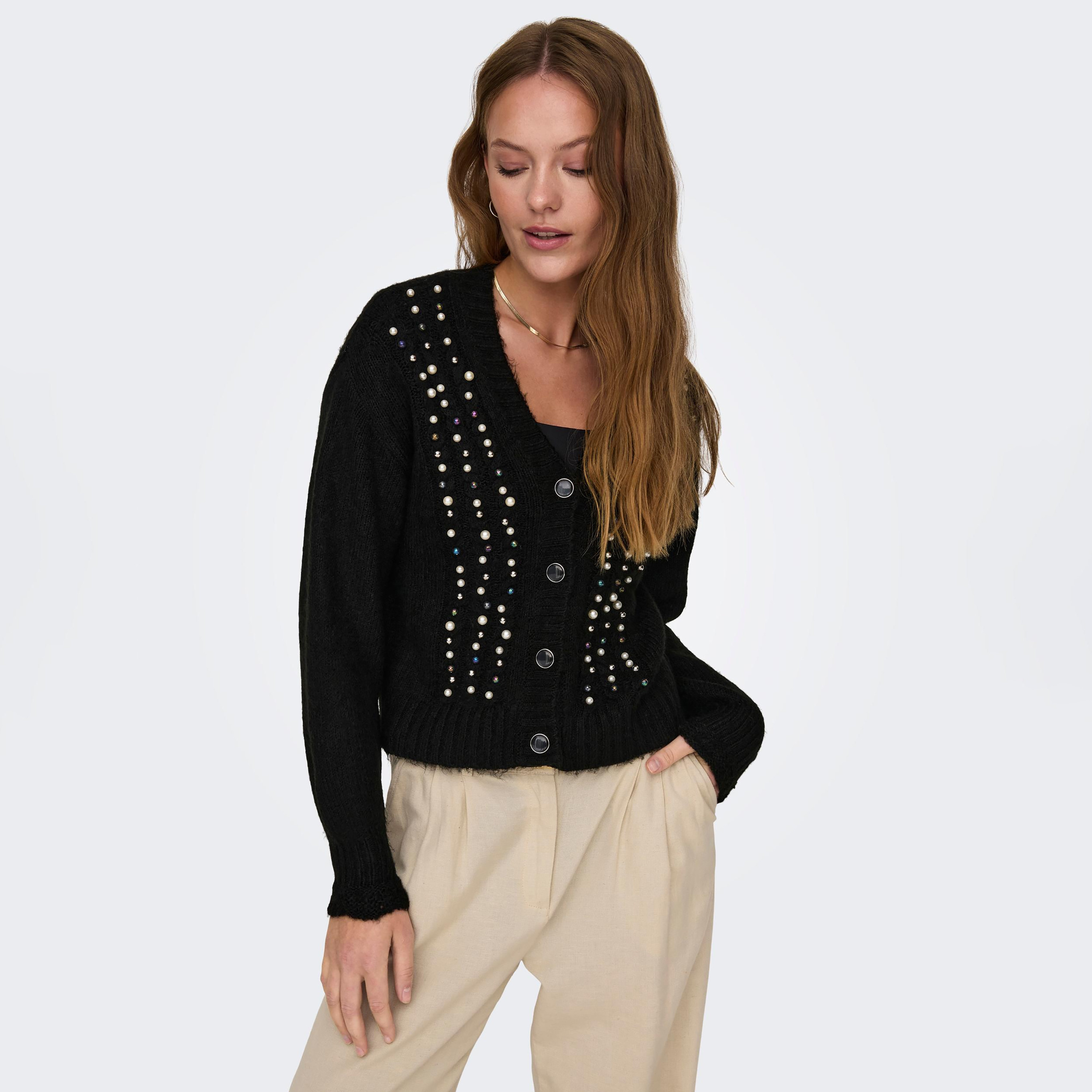 Only Knitted V-Neck Cardigan-women-winterwear-cardigansandjumpers-cardigans-image-3