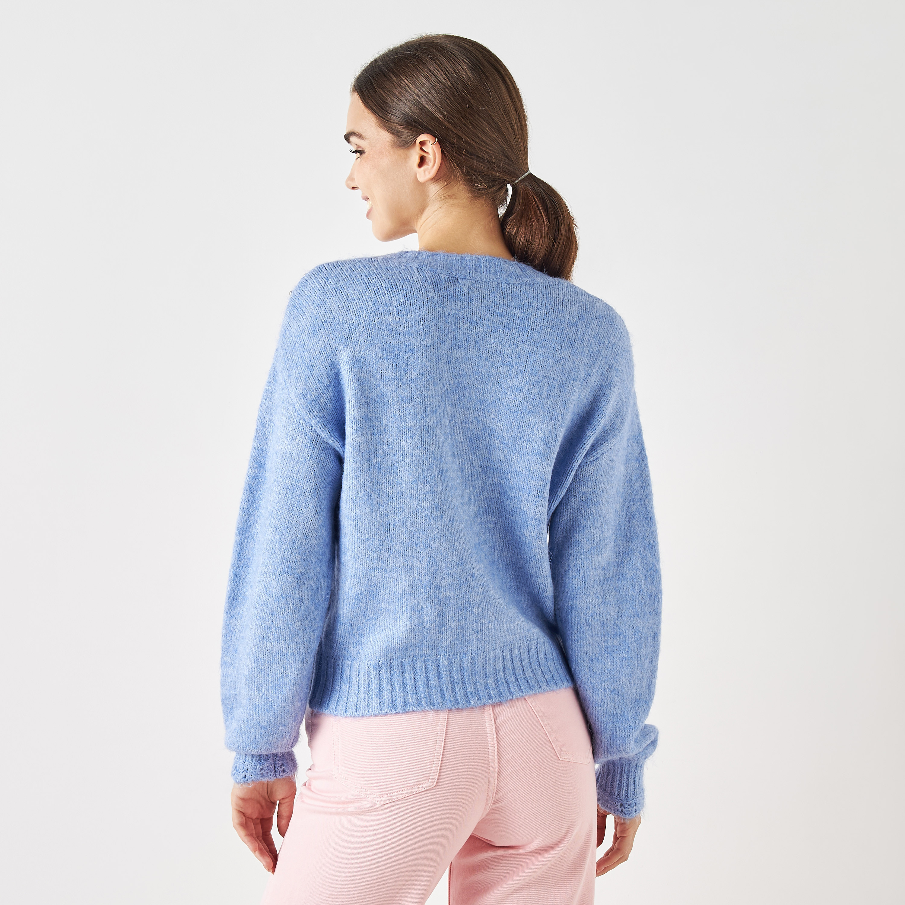 Only Knitted V-Neck Cardigan-women-winterwear-cardigansandjumpers-cardigans-image-7