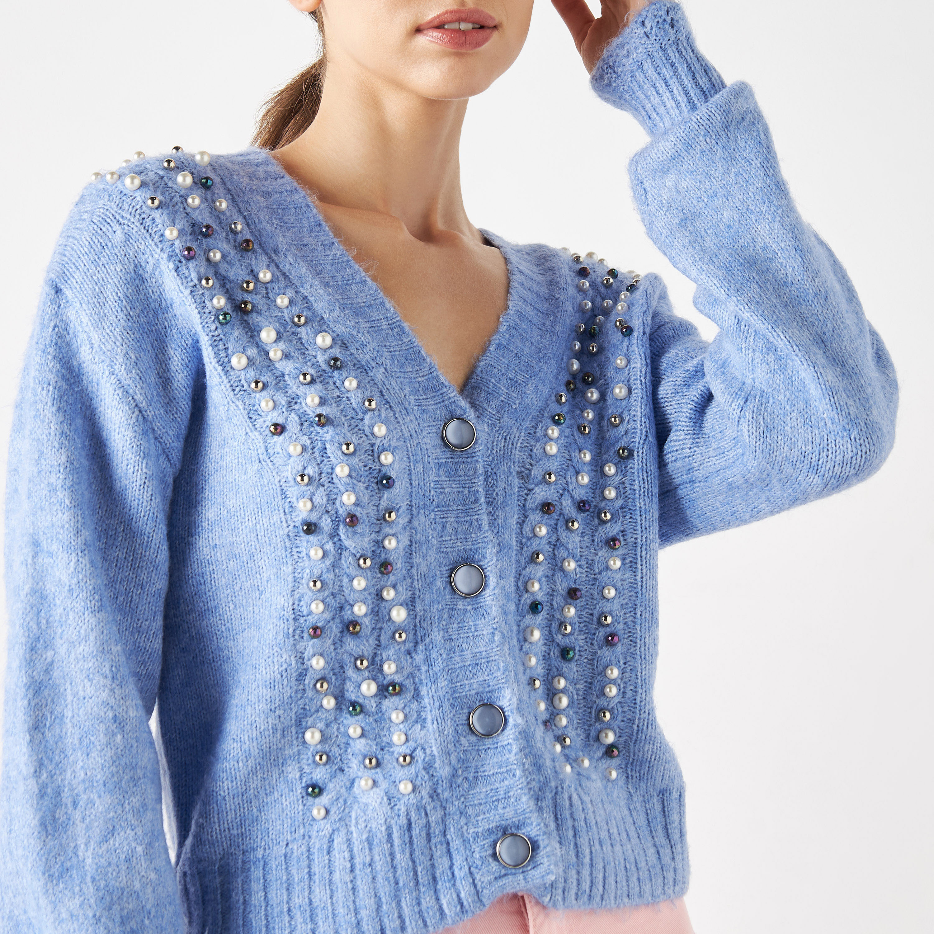 Only Knitted V-Neck Cardigan-women-winterwear-cardigansandjumpers-cardigans-image-8