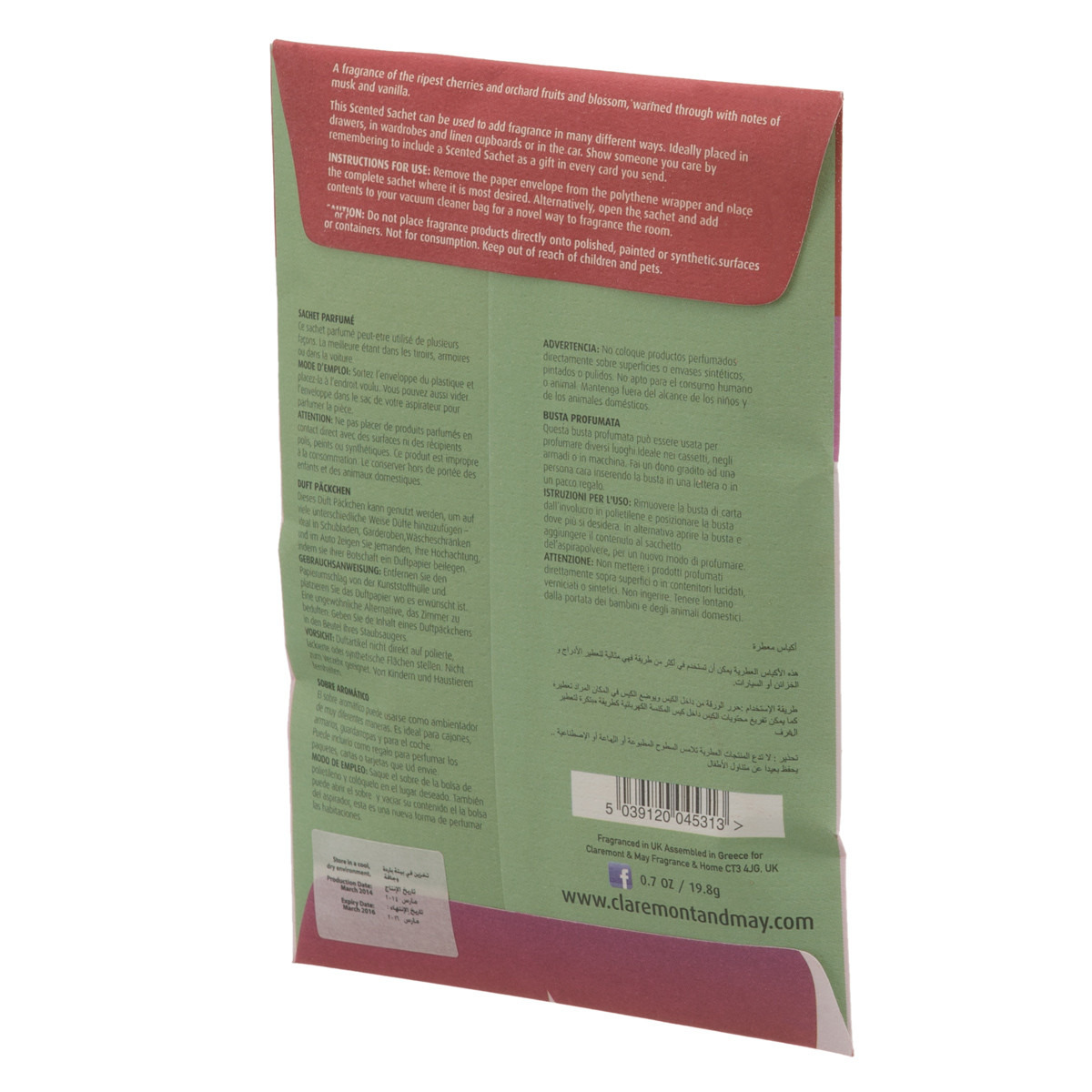 Claremont and May Cherry Scented Sachet-household-homefragrance-potpourri-image-2