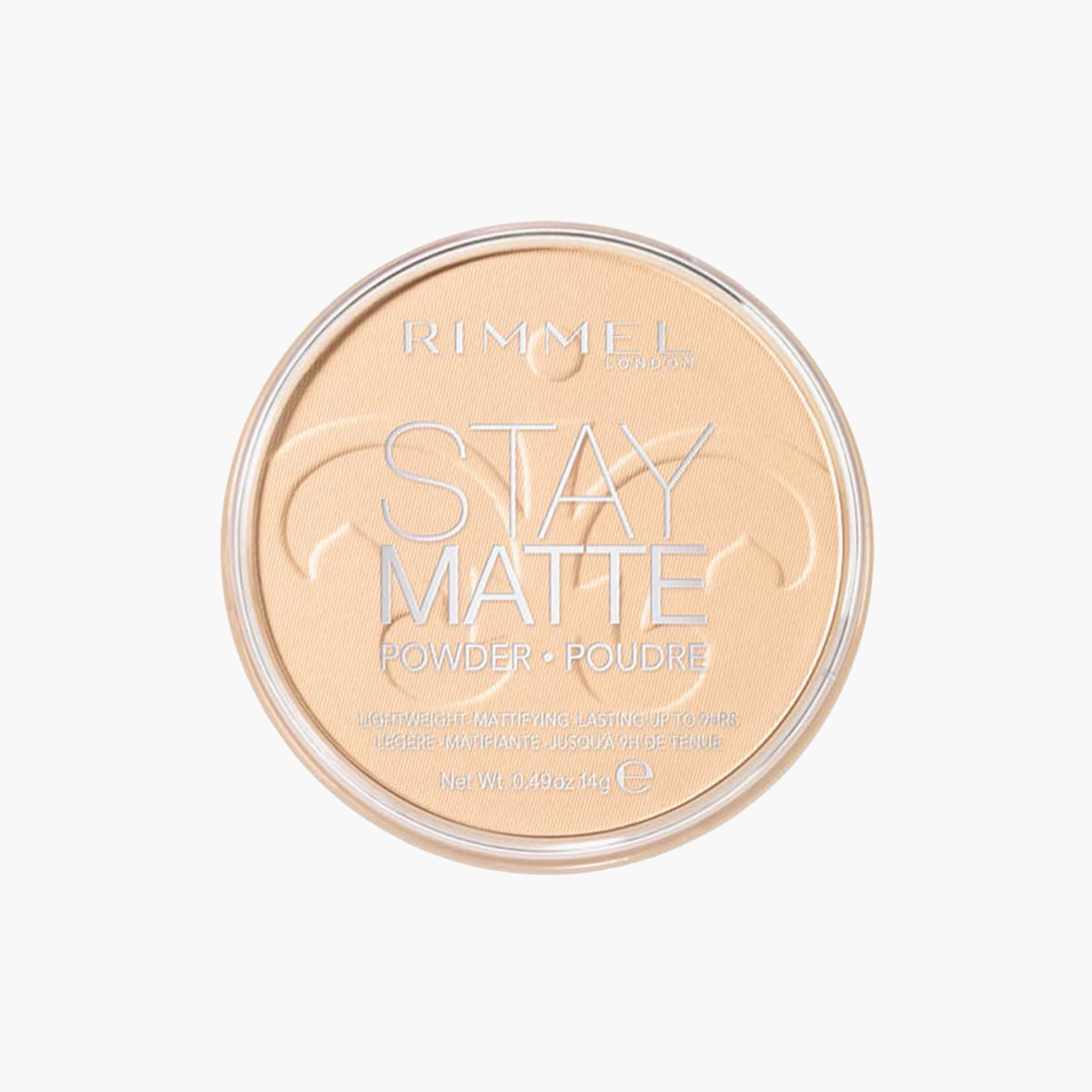 بودرة مضغوطة ستاي مات من ريميل لندن - شفافة - 0.3 أونصة (8.5 جم)-beautyandpersonalcare-makeup-face-facepowders-image-1