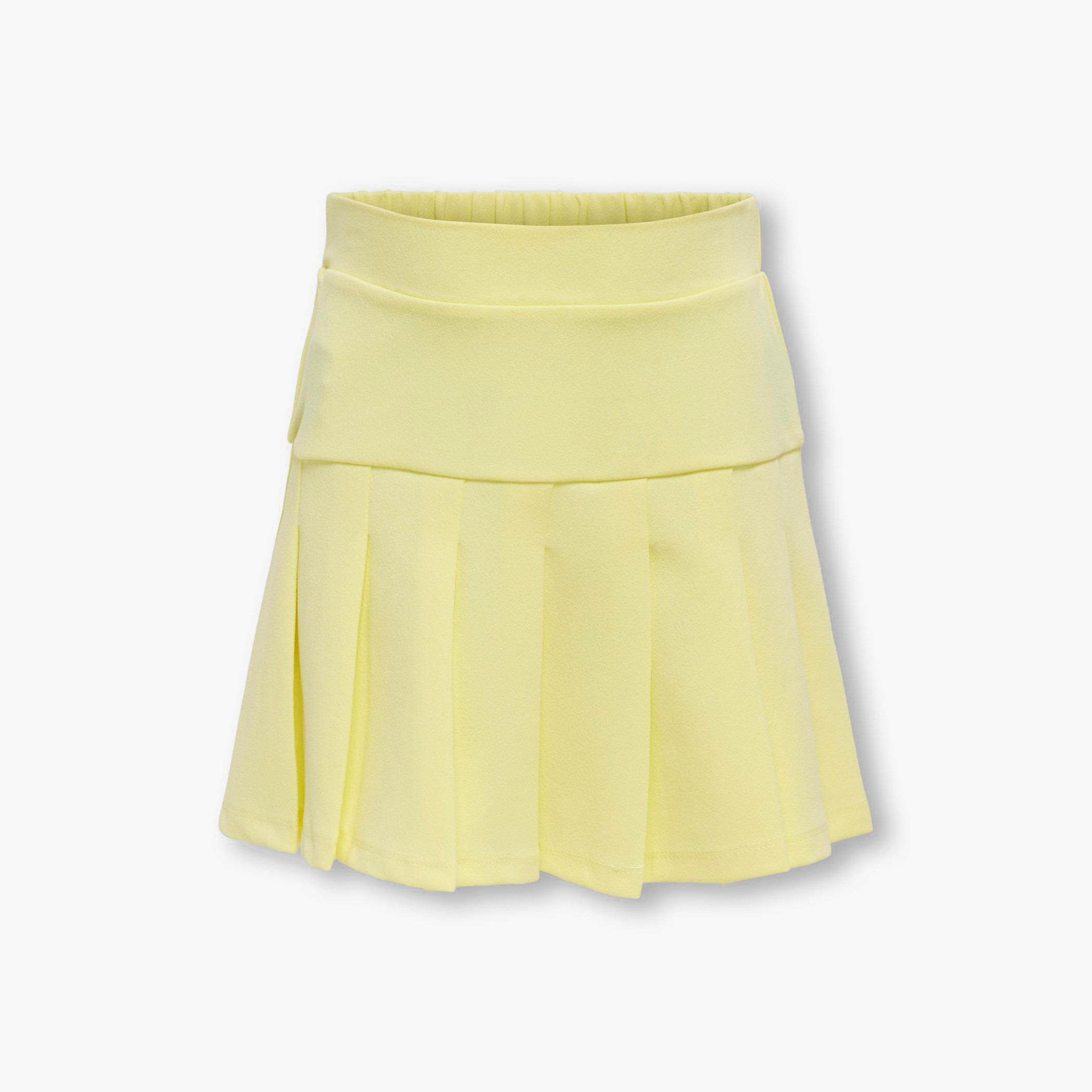 Kids Only Solid Tennis Skirt with Elasticated Waist-girls-clothing-bottoms-skirts-image-2