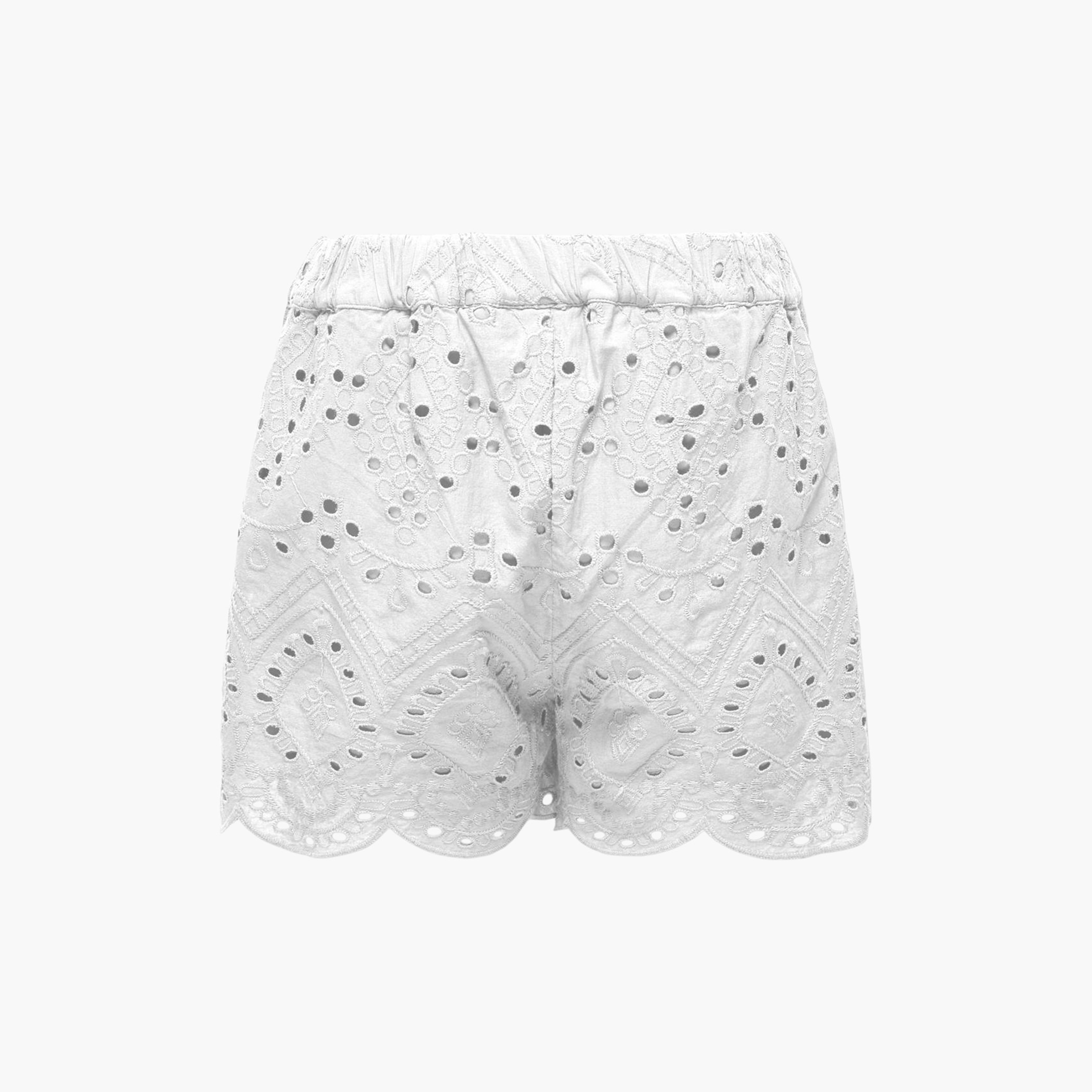 Kids Only Schiffli Textured Shorts with Elasticated Waistband-girls-clothing-bottoms-shorts-image-2