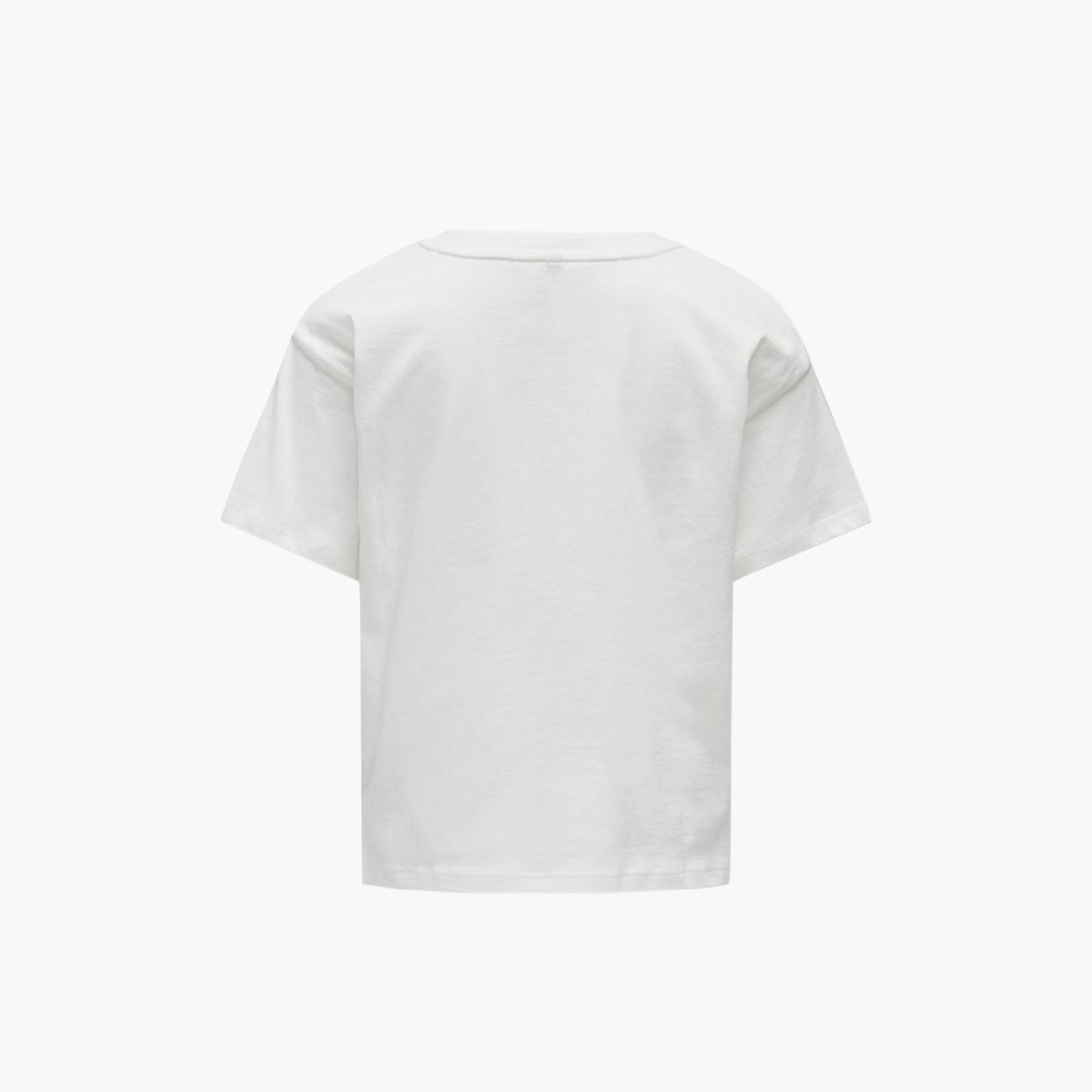 تيشيرت بأكمام قصيرة وتطريزات زهرية من كيدز أونلي-girls-clothing-tshirts-image-2