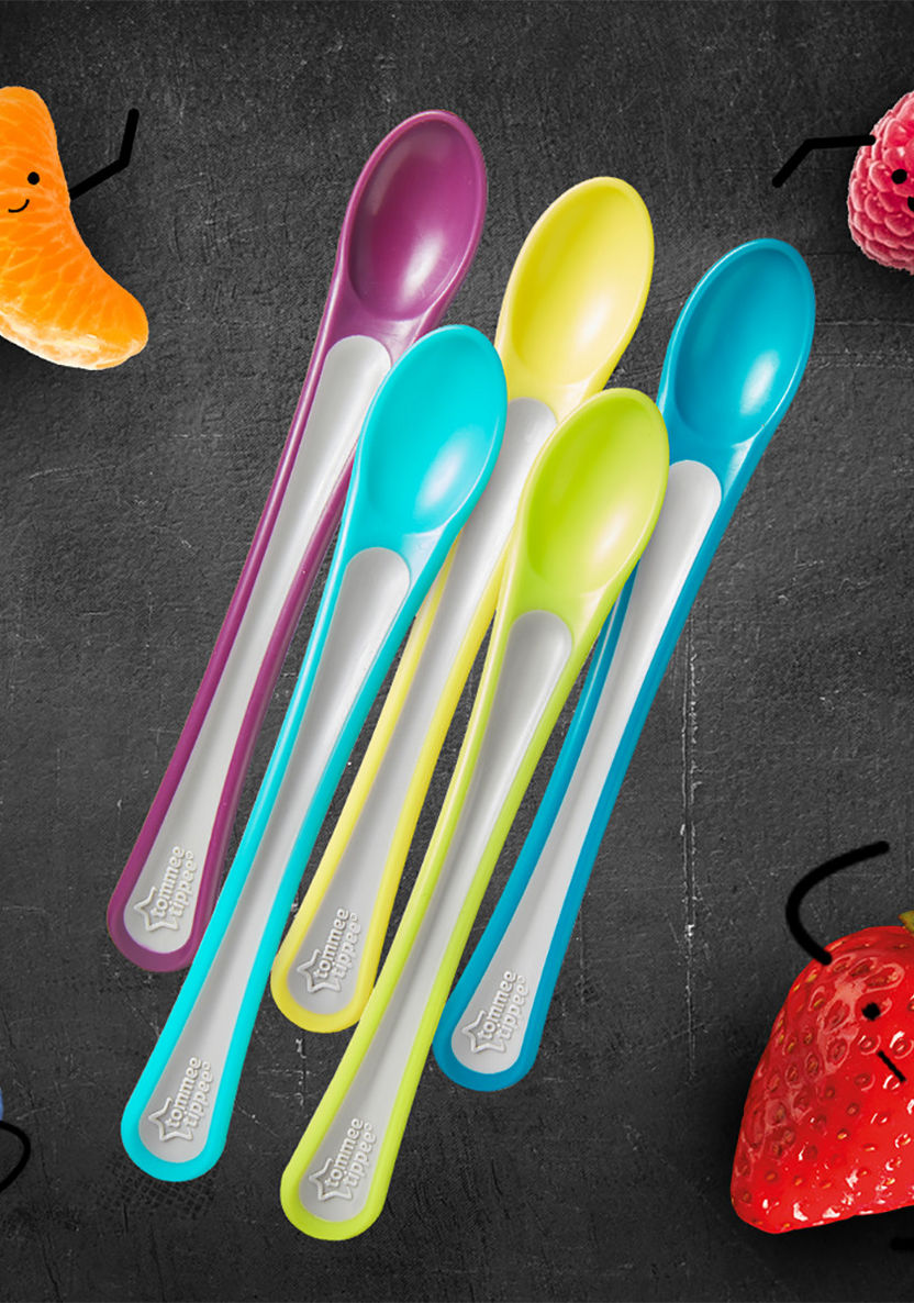 Tommee Tippee Explora 1st Weaning Spoon - Set of 5-Bottles and Teats-image-1