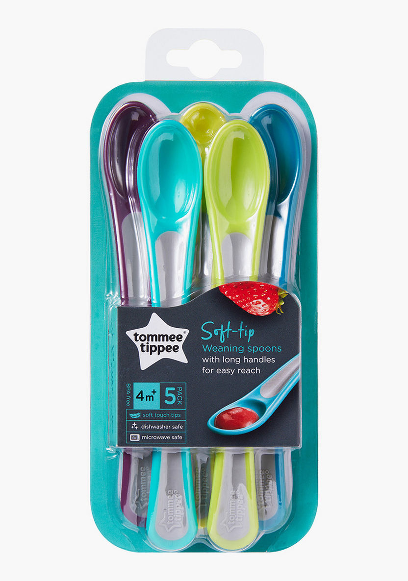 Tommee Tippee Explora 1st Weaning Spoon - Set of 5-Bottles and Teats-image-3