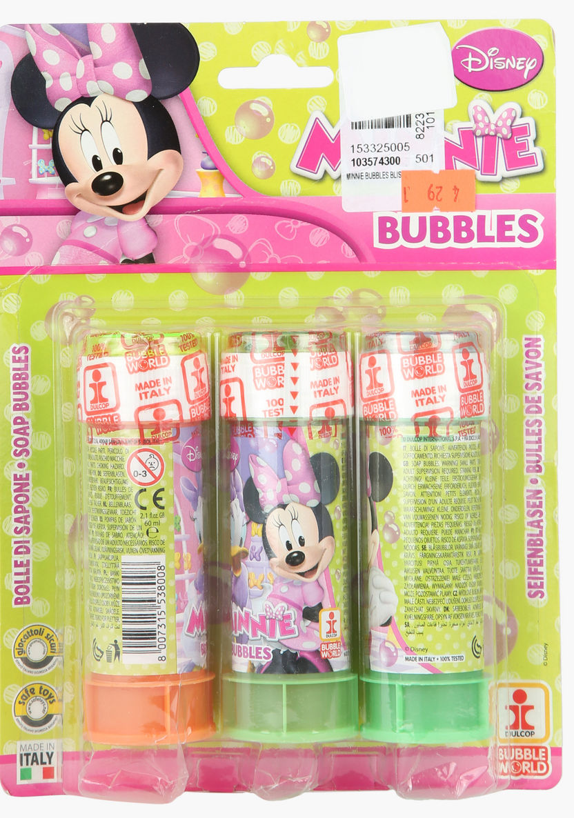 Minnie Mouse Printed Bubbles Blister - Set of 3-Novelties and Collectibles-image-0