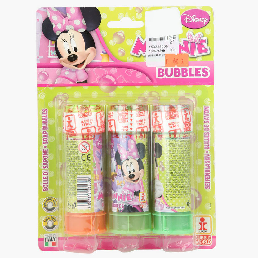 Minnie Mouse Printed Bubbles Blister - Set of 3-Novelties and Collectibles-image-0