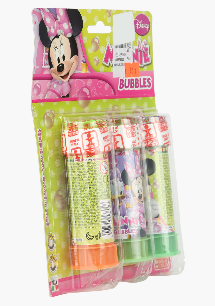 Minnie Mouse Printed Bubbles Blister - Set of 3-Novelties and Collectibles-image-1