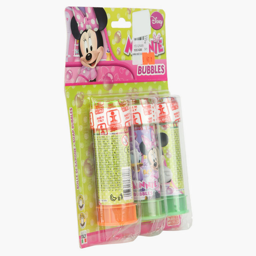 Minnie Mouse Printed Bubbles Blister - Set of 3-Novelties and Collectibles-image-1