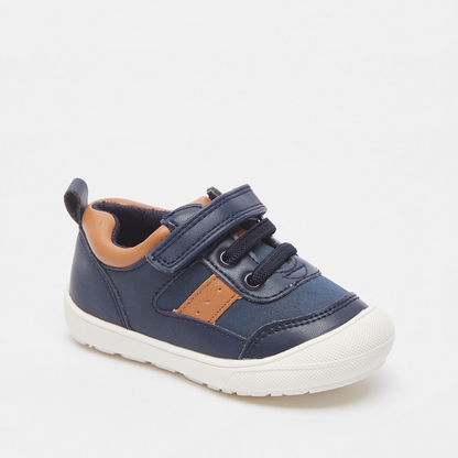 Barefeet Panelled Sneakers with Hook and Loop Closure