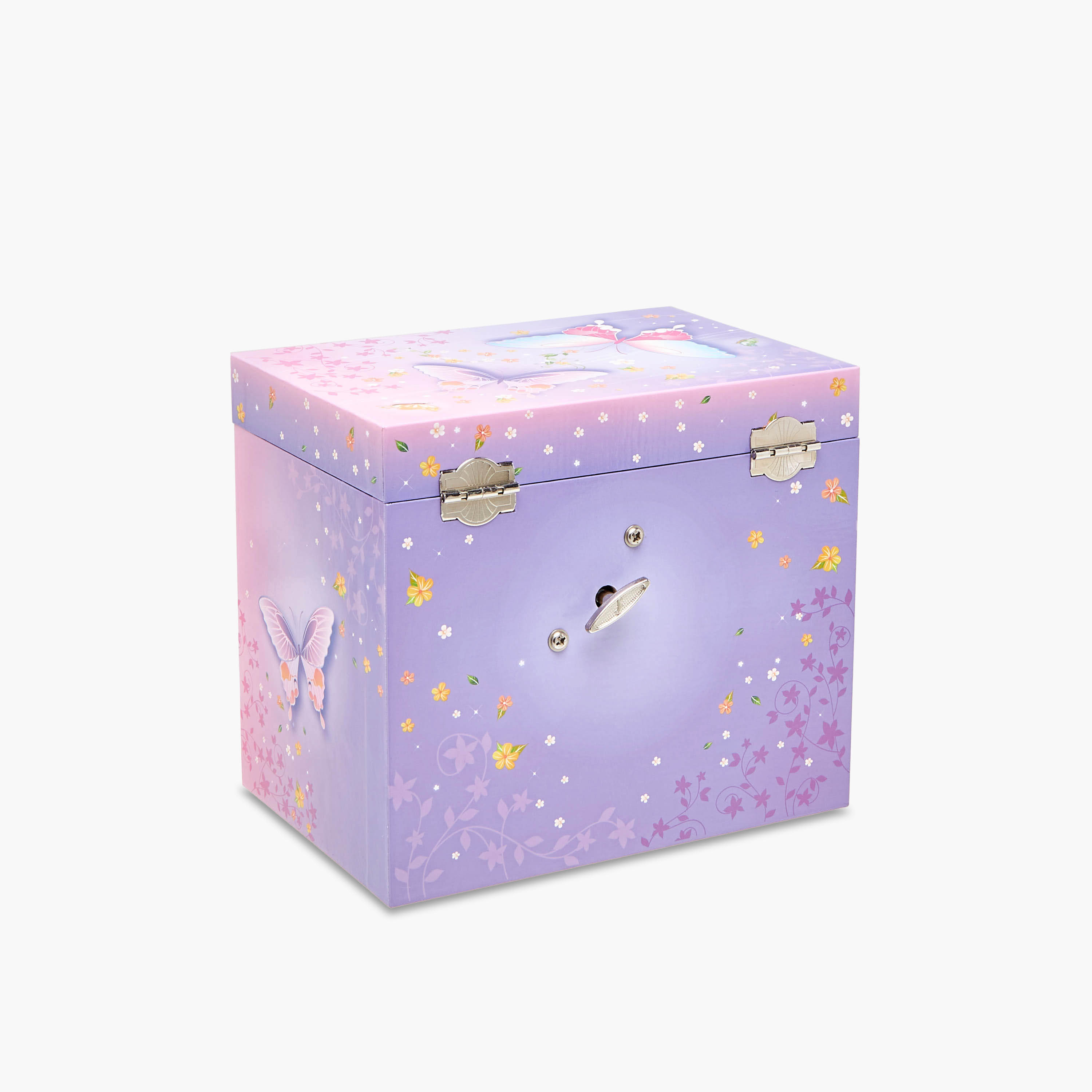 Butterfly Print 2-Drawer Musical Jewellery Box - 17x11x15 cms-women-watchesandjewellery-jewellery-storage-image-3