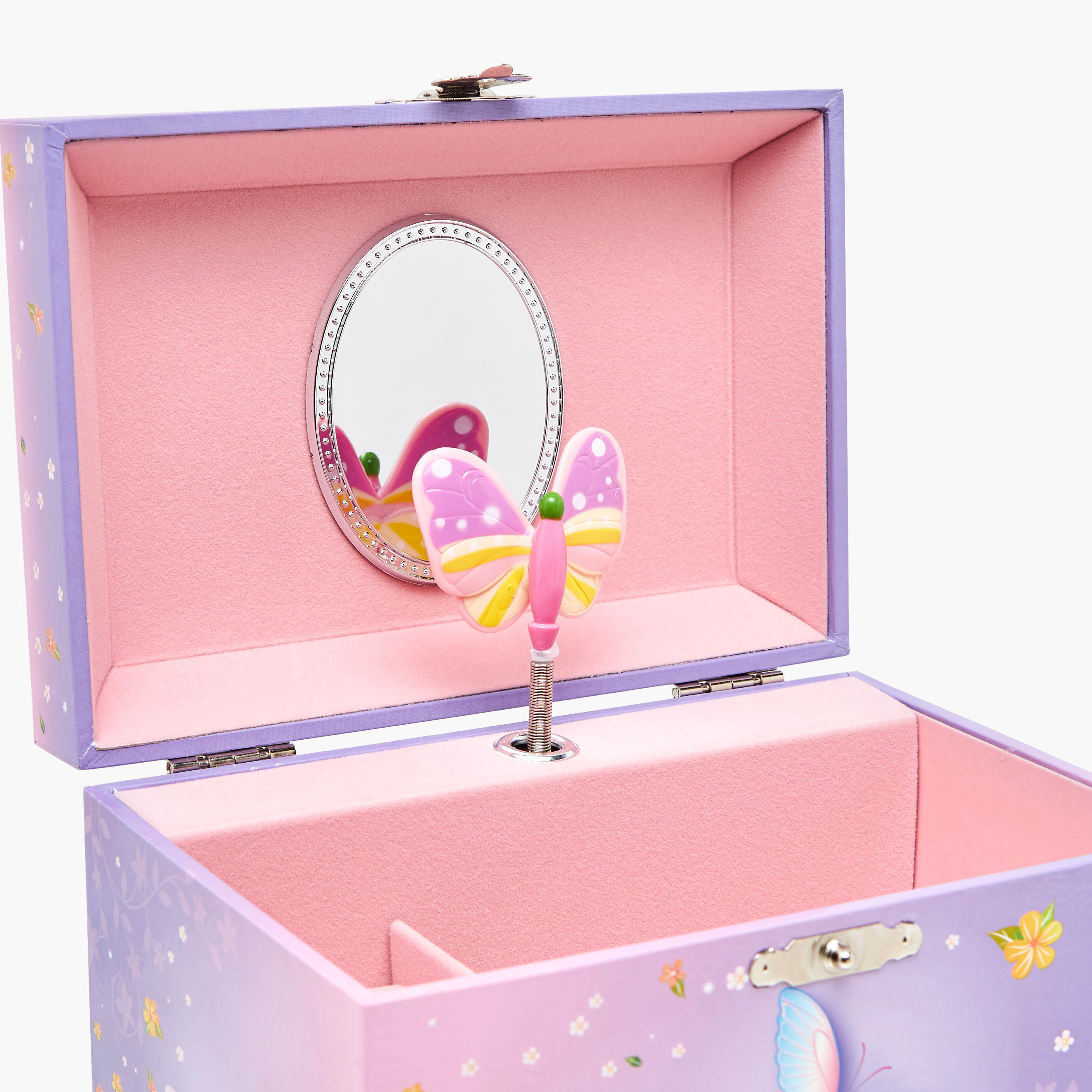 Butterfly Print 2-Drawer Musical Jewellery Box - 17x11x15 cms-women-watchesandjewellery-jewellery-storage-image-5