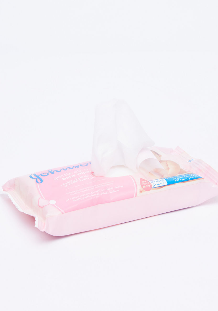 Johnson's Gentle All Over 20-Piece Baby Wipes-Baby Wipes-image-1