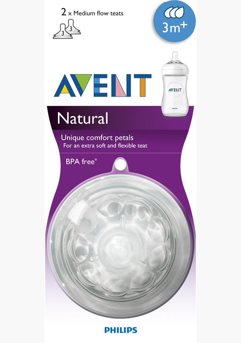 Philips Avent Natural Silicone Teats - Set of 2-Bottles and Teats-image-3
