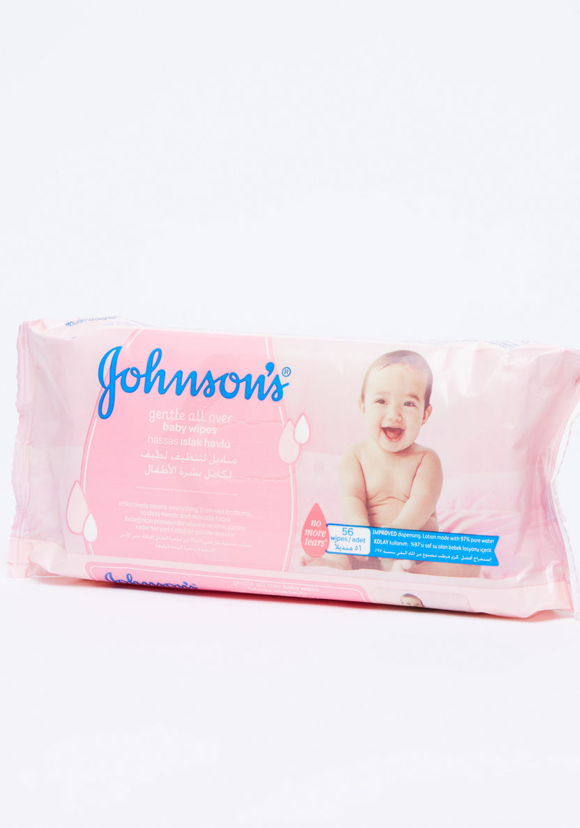Johnson's Gentle All Over 56-Piece Baby Wipes-Baby Wipes-image-0