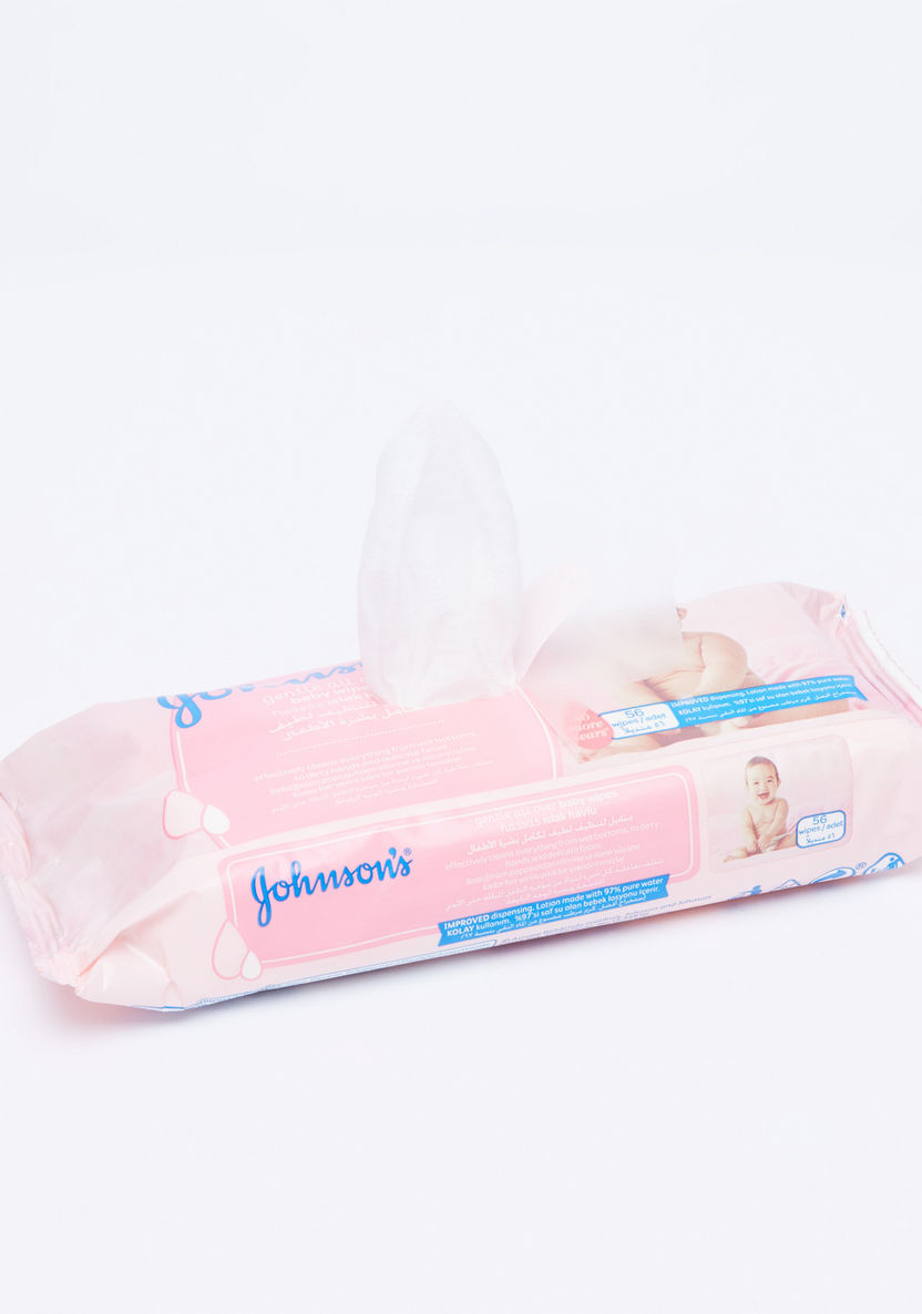 Johnson's Gentle All Over 56-Piece Baby Wipes-Baby Wipes-image-1