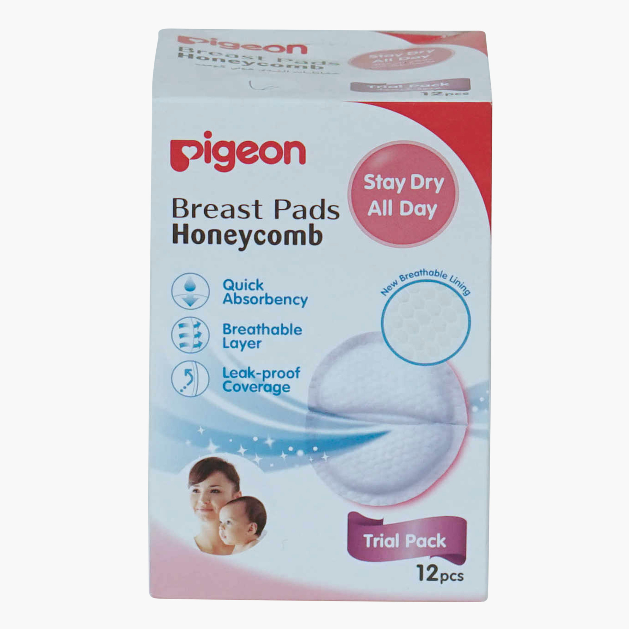Pigeon Non-Slip 12-Piece Honeycomb Breast Pad Trial Pack-baby-feeding-breastfeedingandcare-image-1