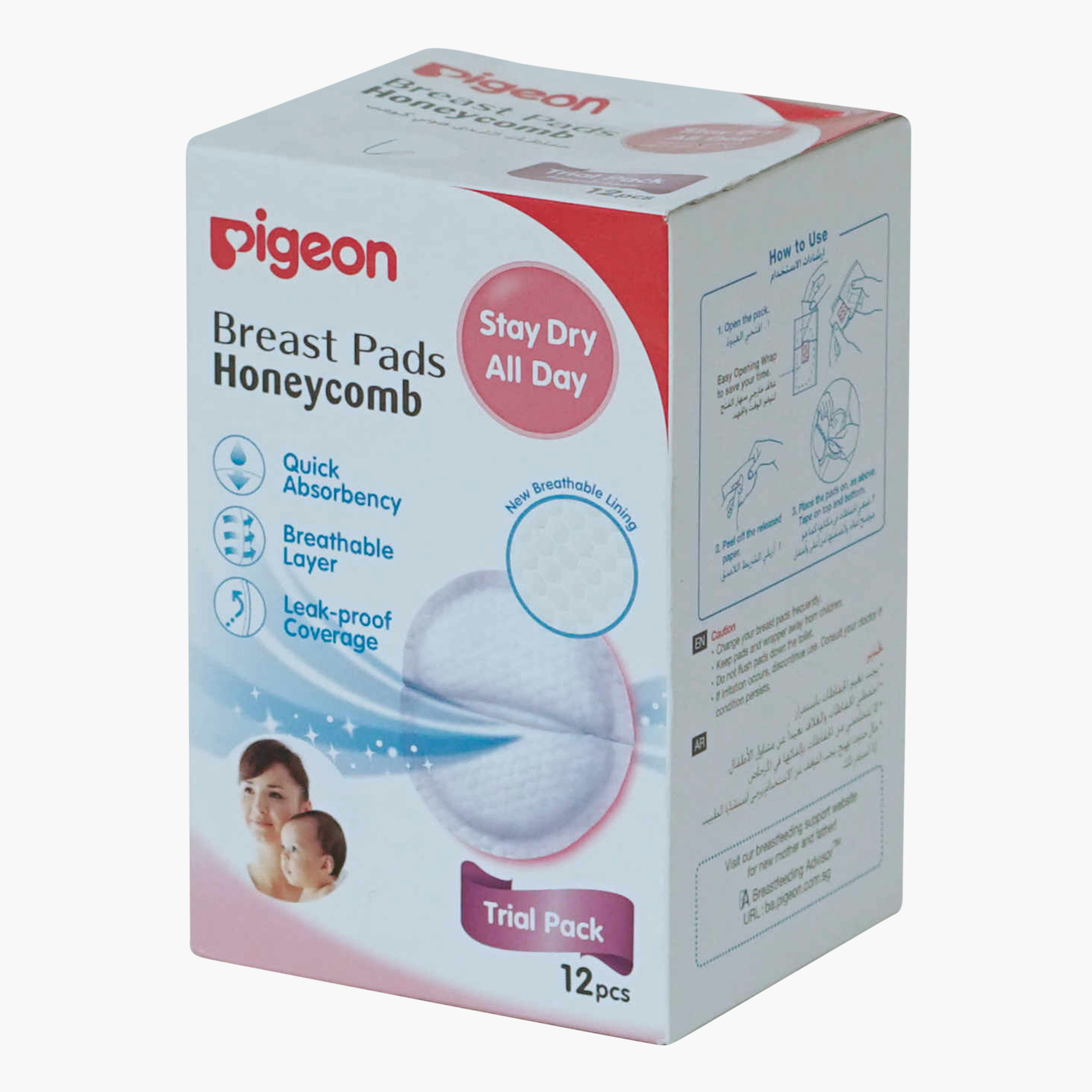 Pigeon Non-Slip 12-Piece Honeycomb Breast Pad Trial Pack-baby-feeding-breastfeedingandcare-image-2