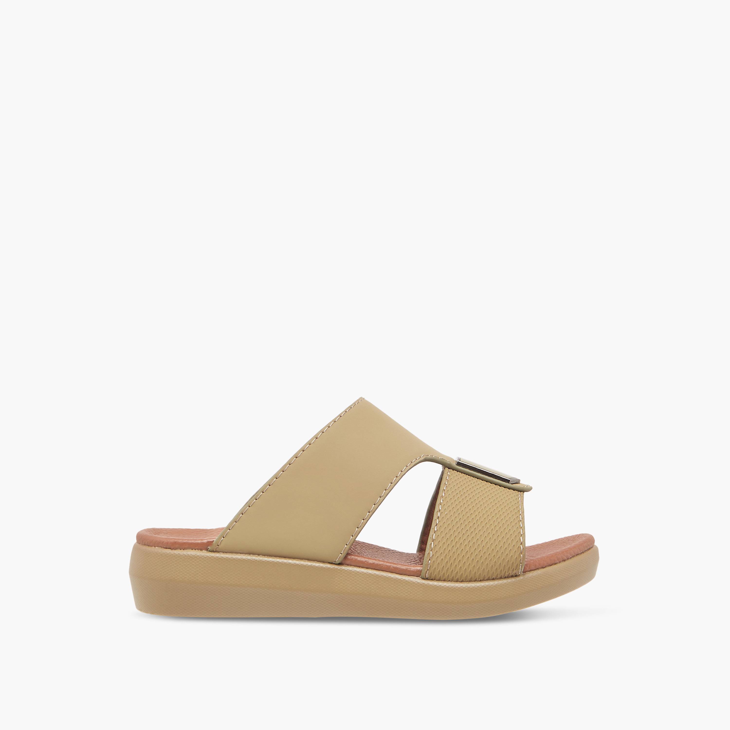 صندل عربي سهل الارتداء بارز الملمس بزينة معدنية من الواحة-boys-shoes-sandals-image-2