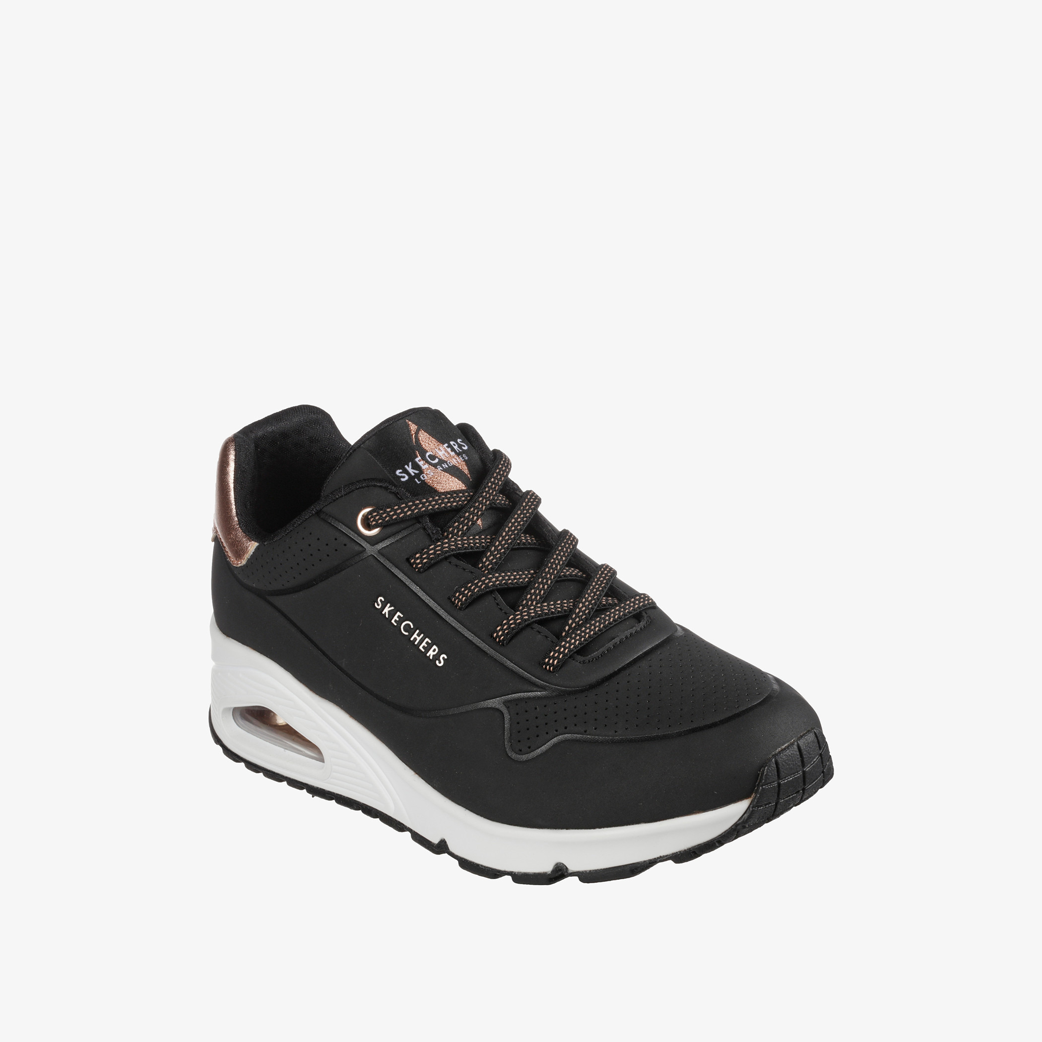 حذاء رياضي أونو برباط للنساء من سكتشرز - 155196-BLK-sports-women-shoes-image-1