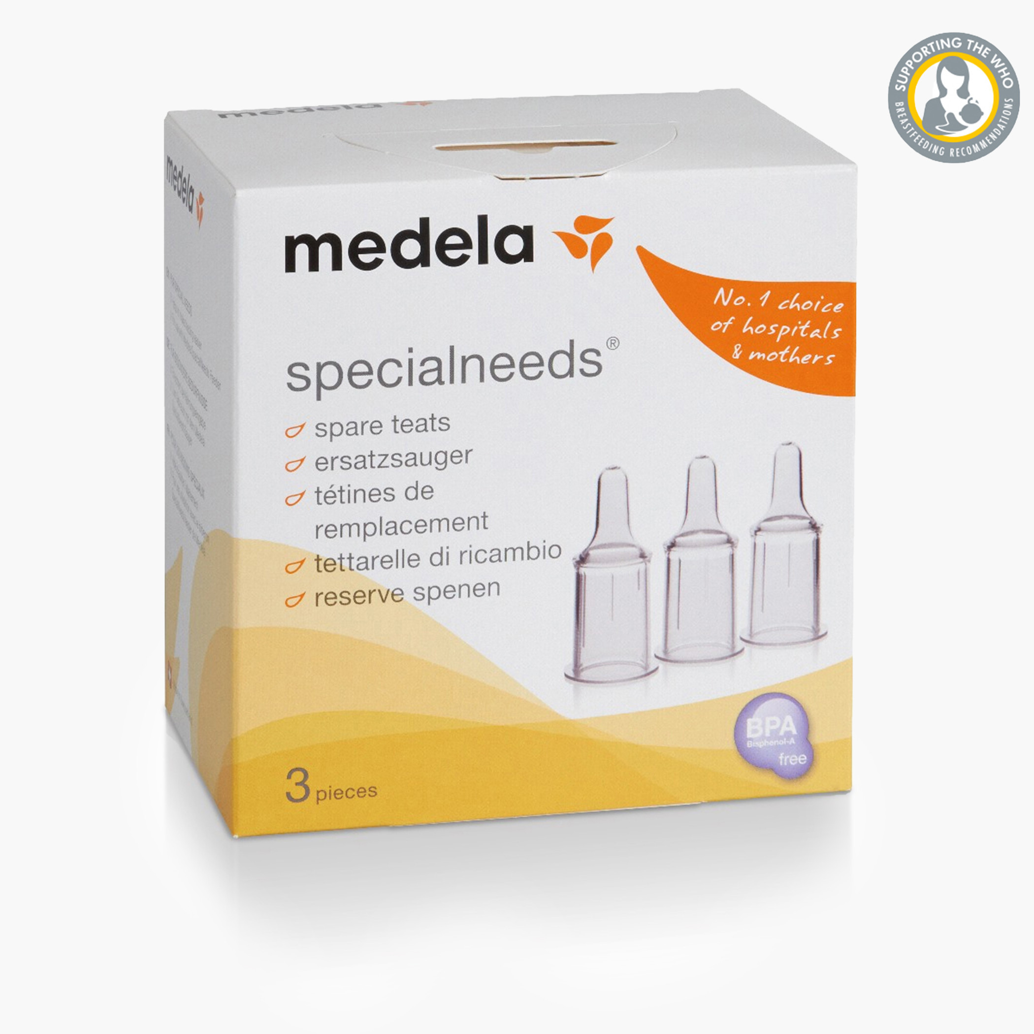 Medela Spare Teat - Set of 3-baby-feeding-accessories-image-1