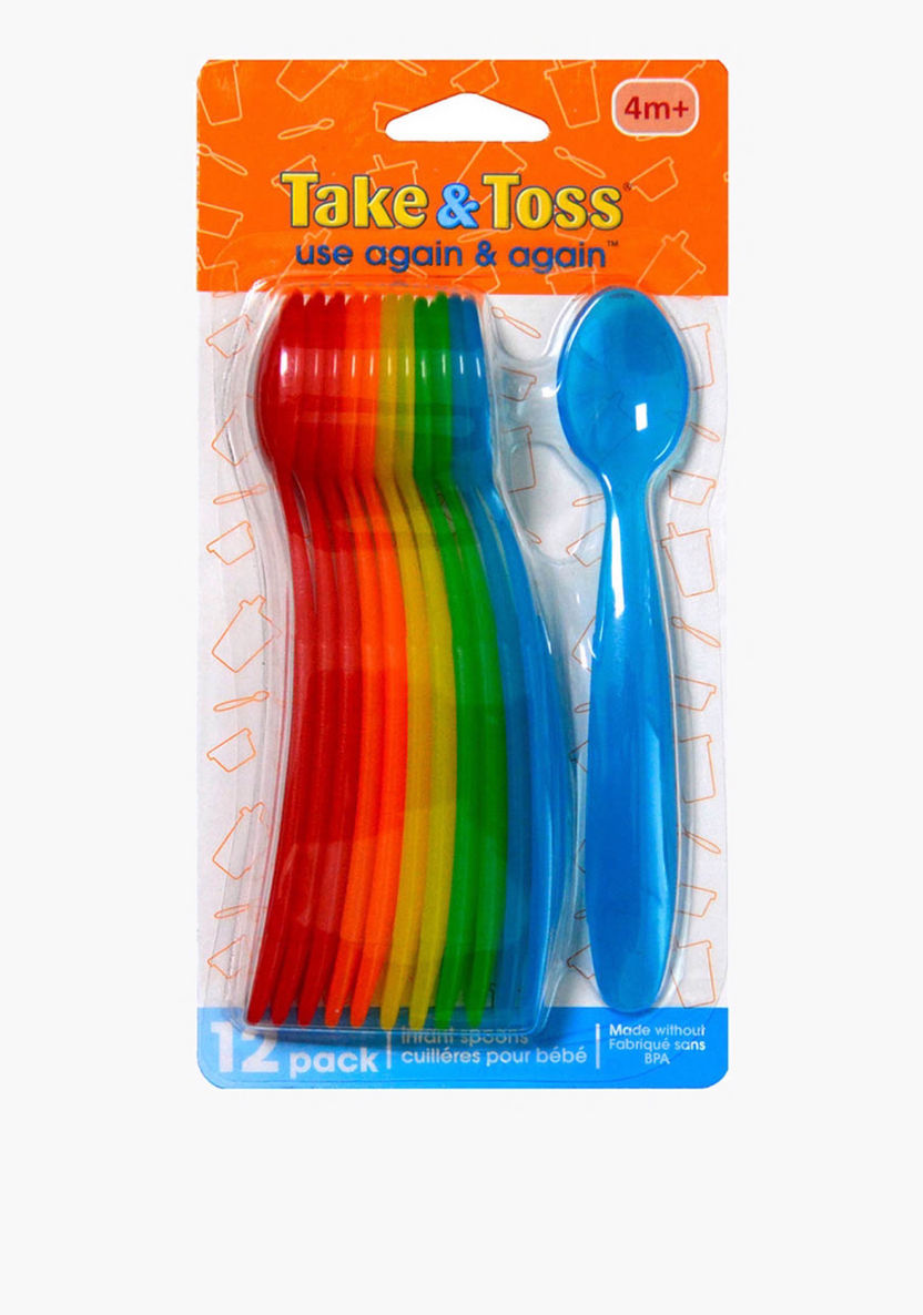 The First Years Take and Toss Toddler Feeding Spoon - Set of 12-Mealtime Essentials-image-0