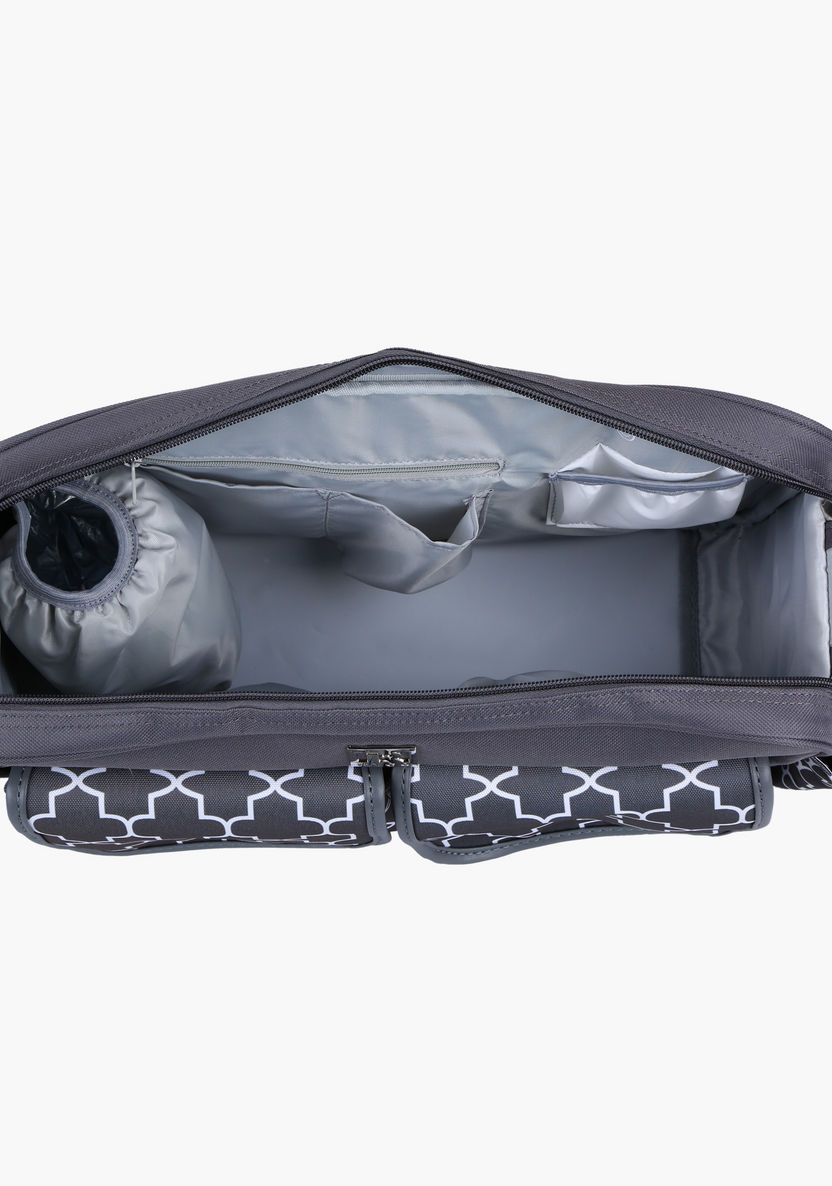 Ryco Printed Diaper Bag with Zip Closure-Diaper Bags-image-3
